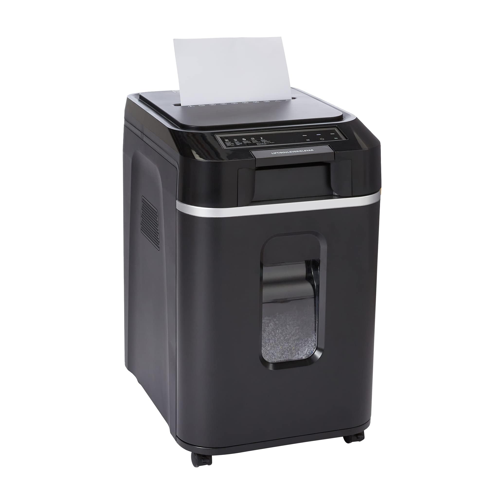 Amazon Basics 200-Sheet Auto Feed Micro Cut Paper Shredder with Pullout Basket, Black - NEW (Previously AmazonCommercial brand)