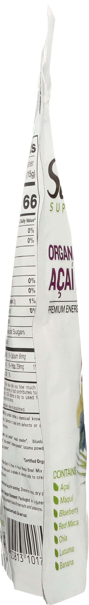 Sunfood Superfoods Organic Acai Maqui Bowl Mix - Acai Powder Organic, Acai Powder for Smoothie Bowles, Maqui Powder Organic, Maqui Berry Extract, Antioxidants & Vitamin C - 6 Oz Bag