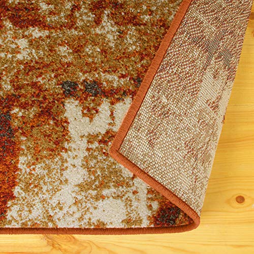 Superior Rosemont Runner Rug Collection, Extra Soft, Plush, Indoor Woven Rugs For Kitchen, Entryway, Nursery, Office, Dining Room, Farmhouse Vintage Floor Decor, Jute Backing, 2'7" x 8', Rust