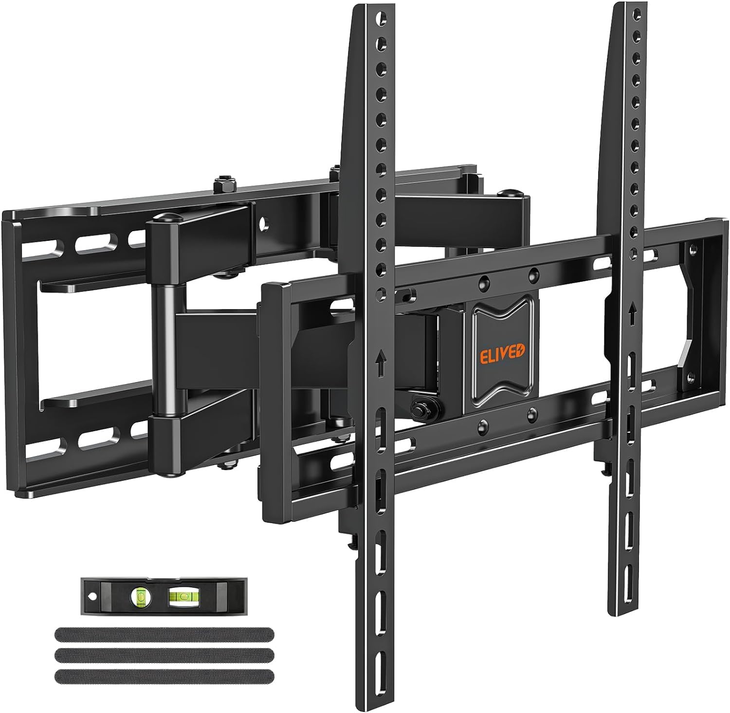 ELIVED UL Listed TV Mount for Most 26-65 Inch TVs, Full Motion TV Wall Mount Swivel and Tilt, Wall Mount TV Bracket Max VESA 400x400, Holds up to 88 lbs Fits 8” 12” 16" Wood Studs