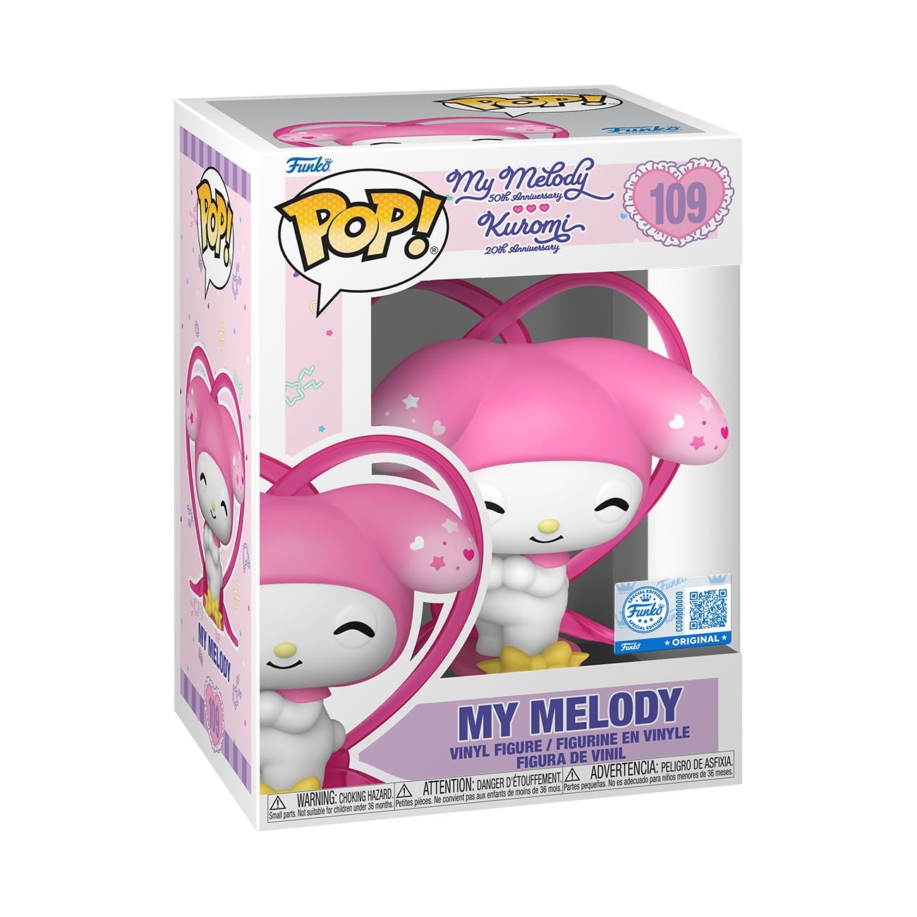 Funko Pop! Sanrio: My Melody 50th Anniversary - My Melody - Amazon Exclusive - Collectable Vinyl Figure - Gift Idea - Official Merchandise - Toys for Kids & Adults - Sanrio Fans