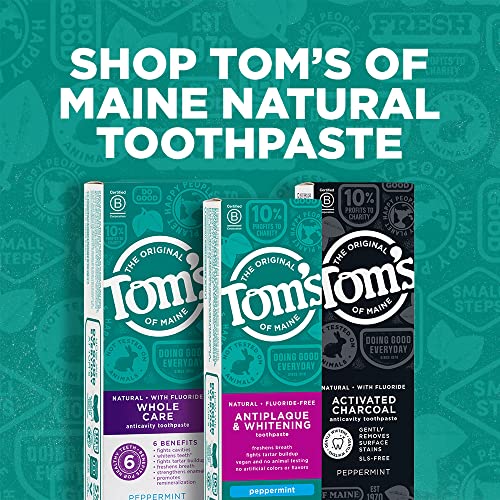 Tom's of Maine Natural Fluoride-Free SLS-Free Botanically Bright Toothpaste, Peppermint, 4.7 oz. 3-Pack (Packaging May Vary)