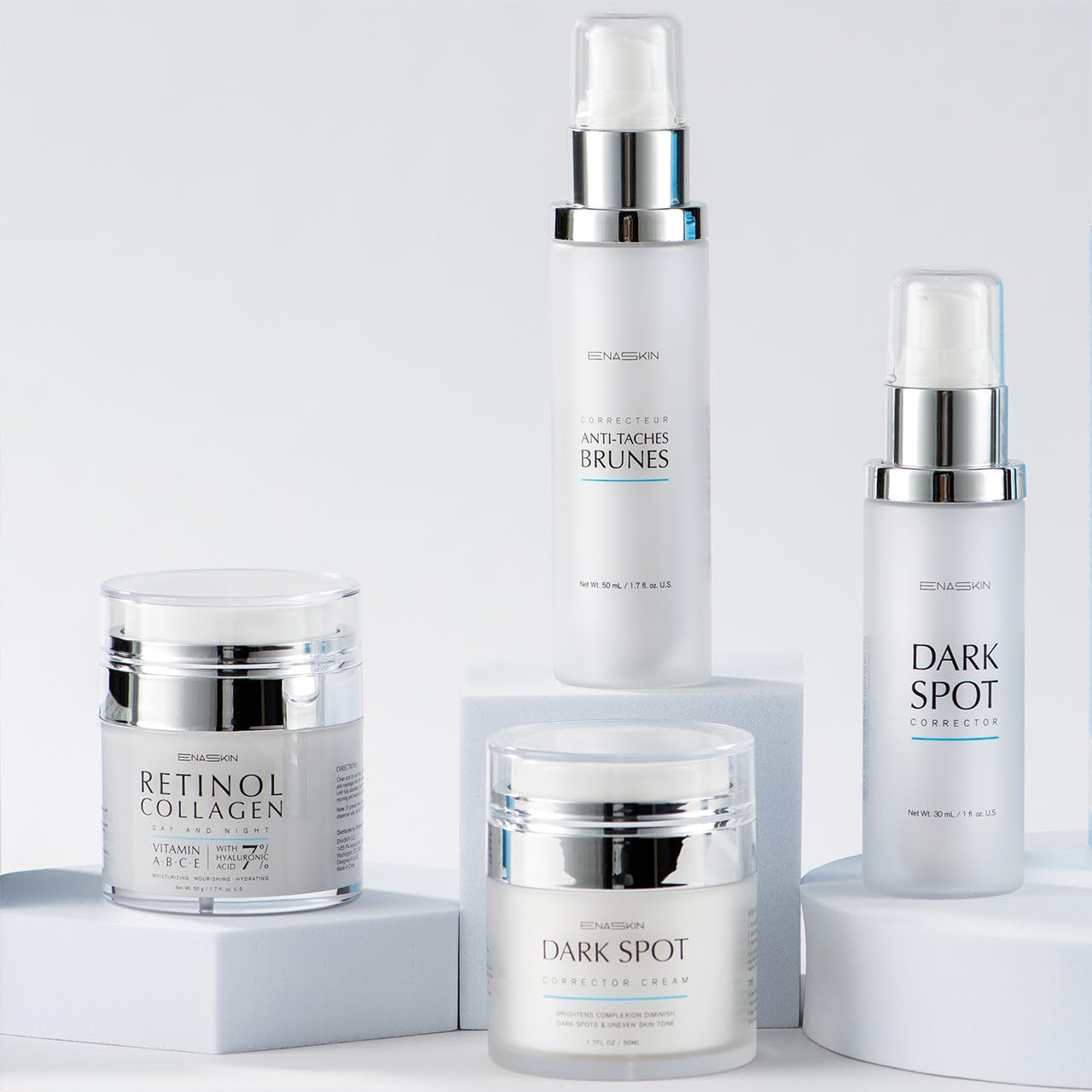 EnaSkin Dark Spot Remover for Face and Body: Age Spot Sun Spot Freckles Melasma Brown Spot Serum - Advanced Formula Corrector Cream with Niacinamide for Women and Men (1.0 Fl Oz)