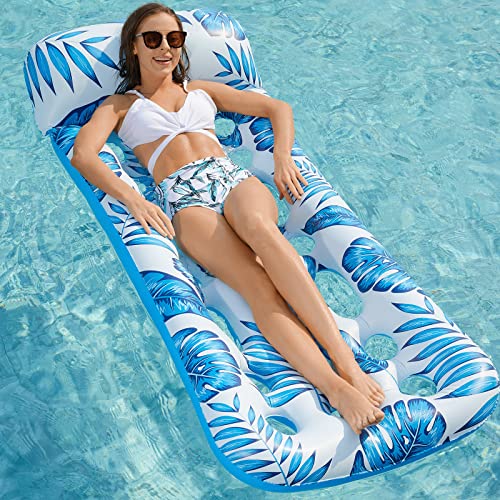 Jasonwell Inflatable Pool Float Lounge - Floaties Rafts for Adults Floating Lounger Sun Tanning Floats Cool Water Floaty Swimming Lake Beach Party Toys