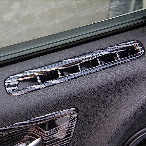 crosselec Central Control AC Switch Gear Shift Panel Cover Trim for Dodge Charger 2015-2022 (Laser Wood Grain-Door)