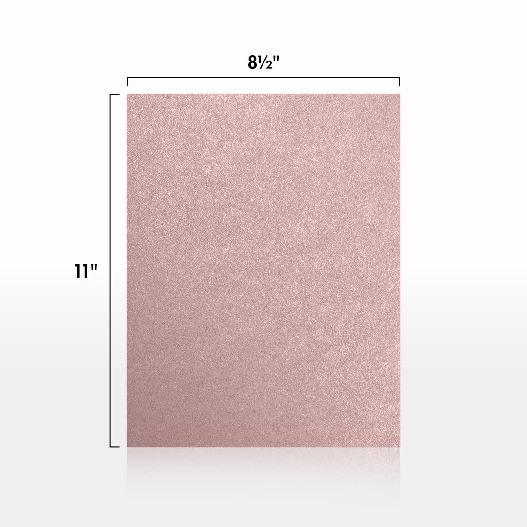 LUXPaper 8.5" x 11" Cardstock | Letter Size | Misty Rose Metallic - Sirio Pearl | 111lb. Cover | 50 Qty