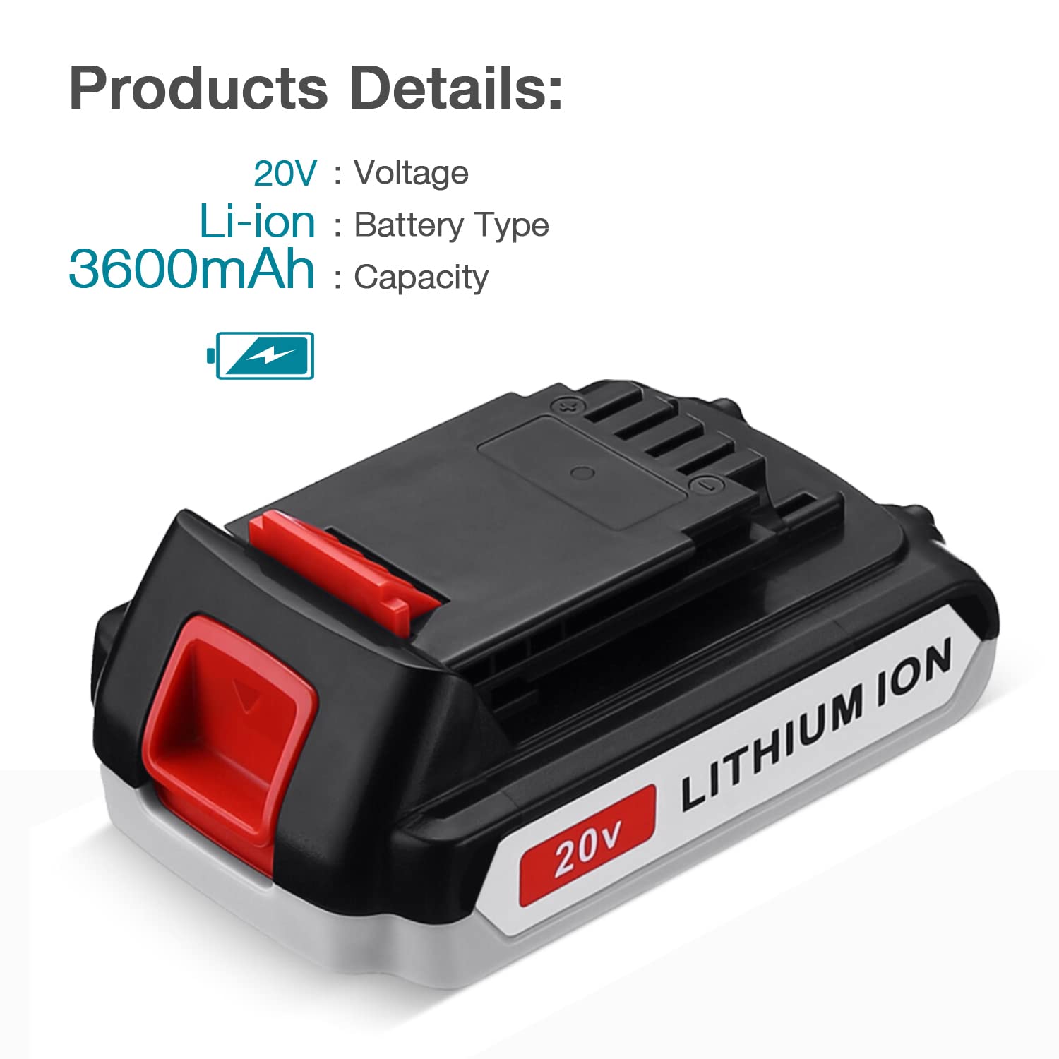 ORHFS Upgraded 2 Pack 20v Max 3600mAh Replace Battery for Black and Decker,LBXR20 Replacement Battery LB20 LBX20 LBX4020 Extended Run Time Cordless Power Tools Series