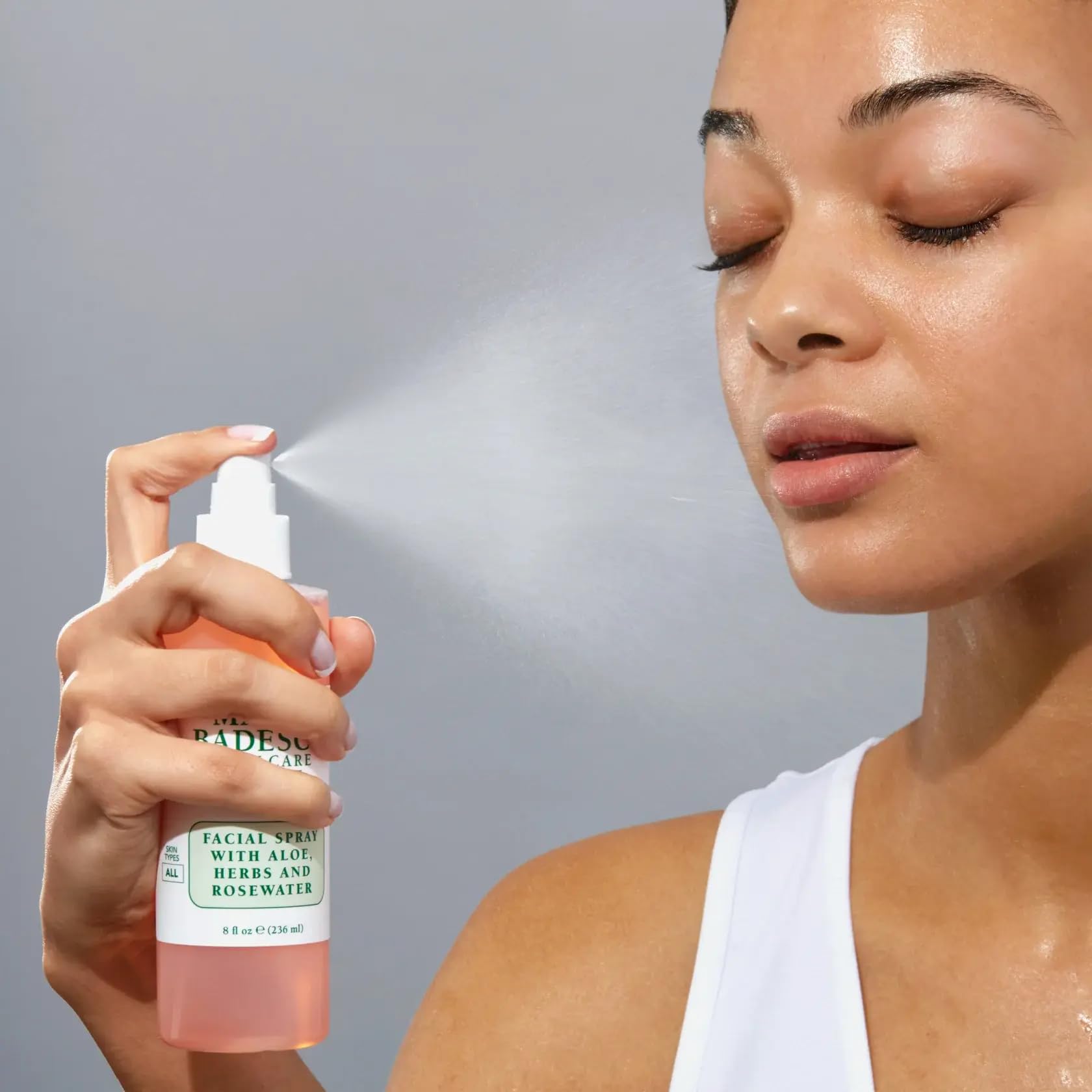 Mario Badescu Facial Spray with Aloe, Herbs and Rose Water for All Skin Types, Face Mist that Hydrates, Rejuvenates & Clarifies, 8 FL OZ