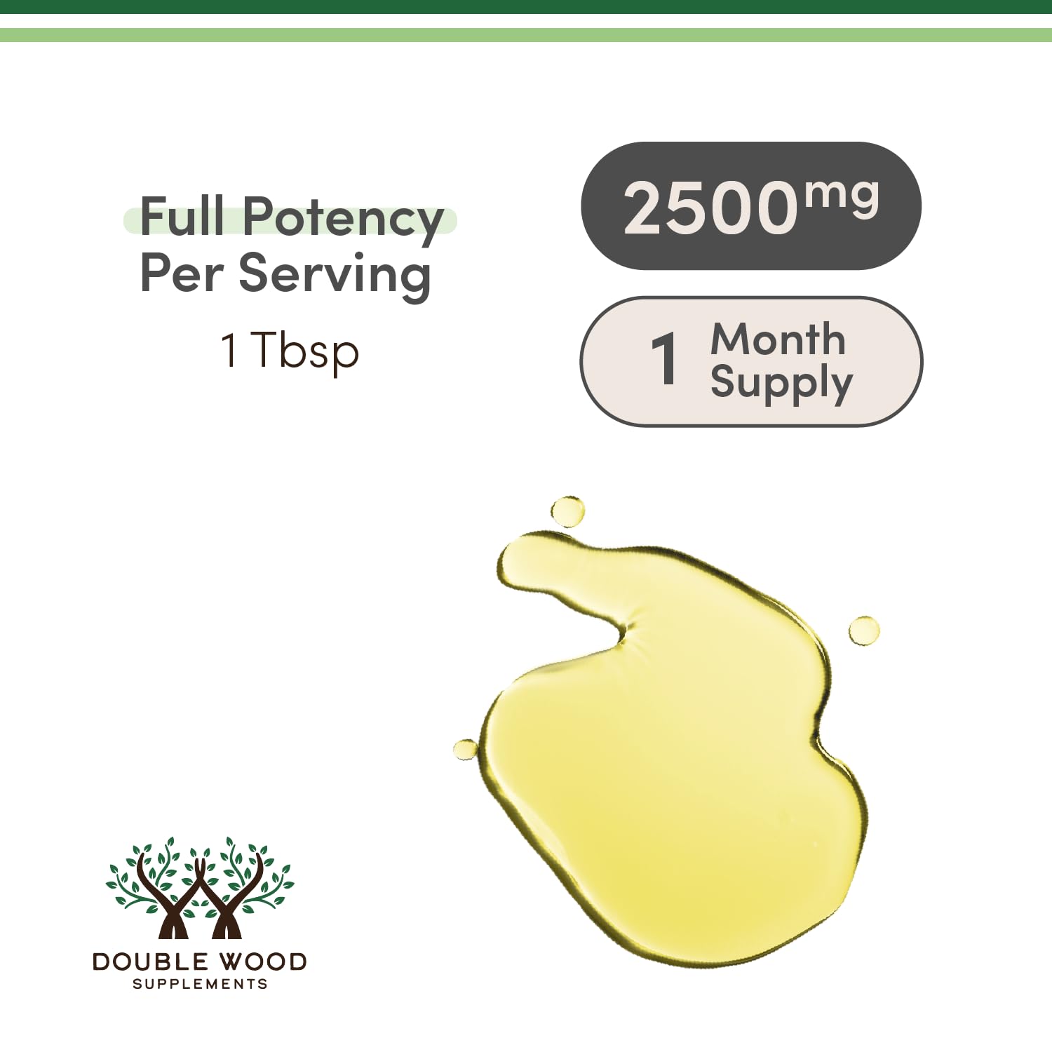 Double Wood Supplements Liquid Collagen - 2500mg of Hydrolyzed Bovine Collagen (Type 1, 3 and Grassfed) - 32 Servings - for Women and Men - 30 mcg of Biotin - Sugar Free Pear Flavor