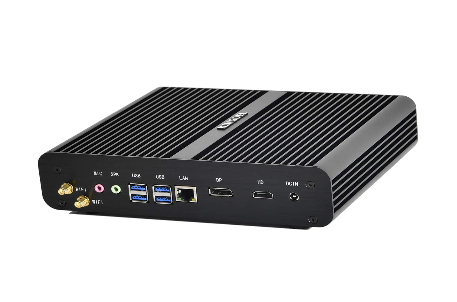 KINGDEL NC860 Fanless Mini PC, Powerful Nettop Computer, Core i7-8550U 8th Gen. CPU, 16GB DDR4 RAM+512GB NVMe SSD, 4K 4096x2304, HD Port, DP, Metal Case, Silent Working