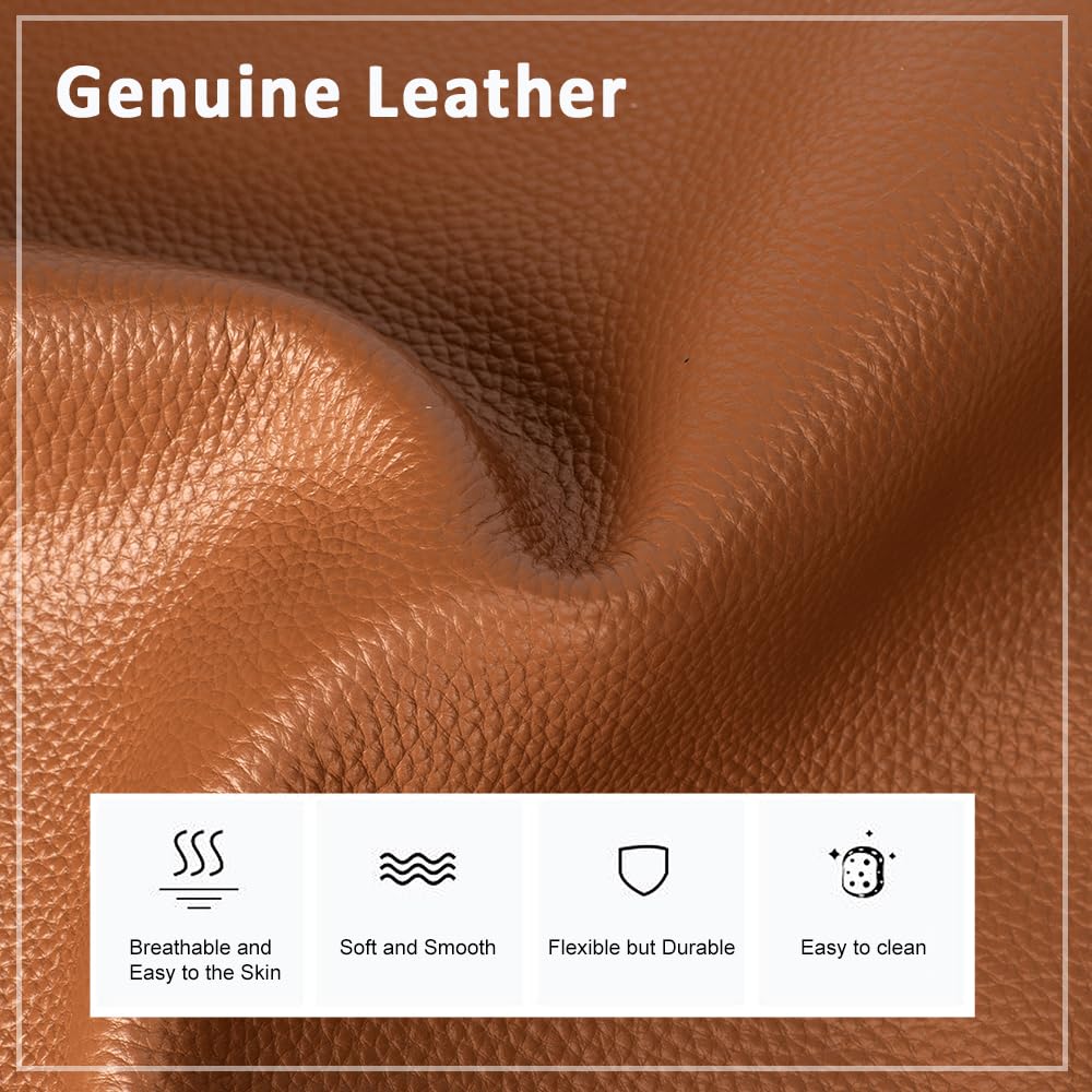 befen Real Leather Crossbody Bags for Women, Woman Cross Body Purses Shoulder Bag Handbags Adjustable Strap Cognac Brown