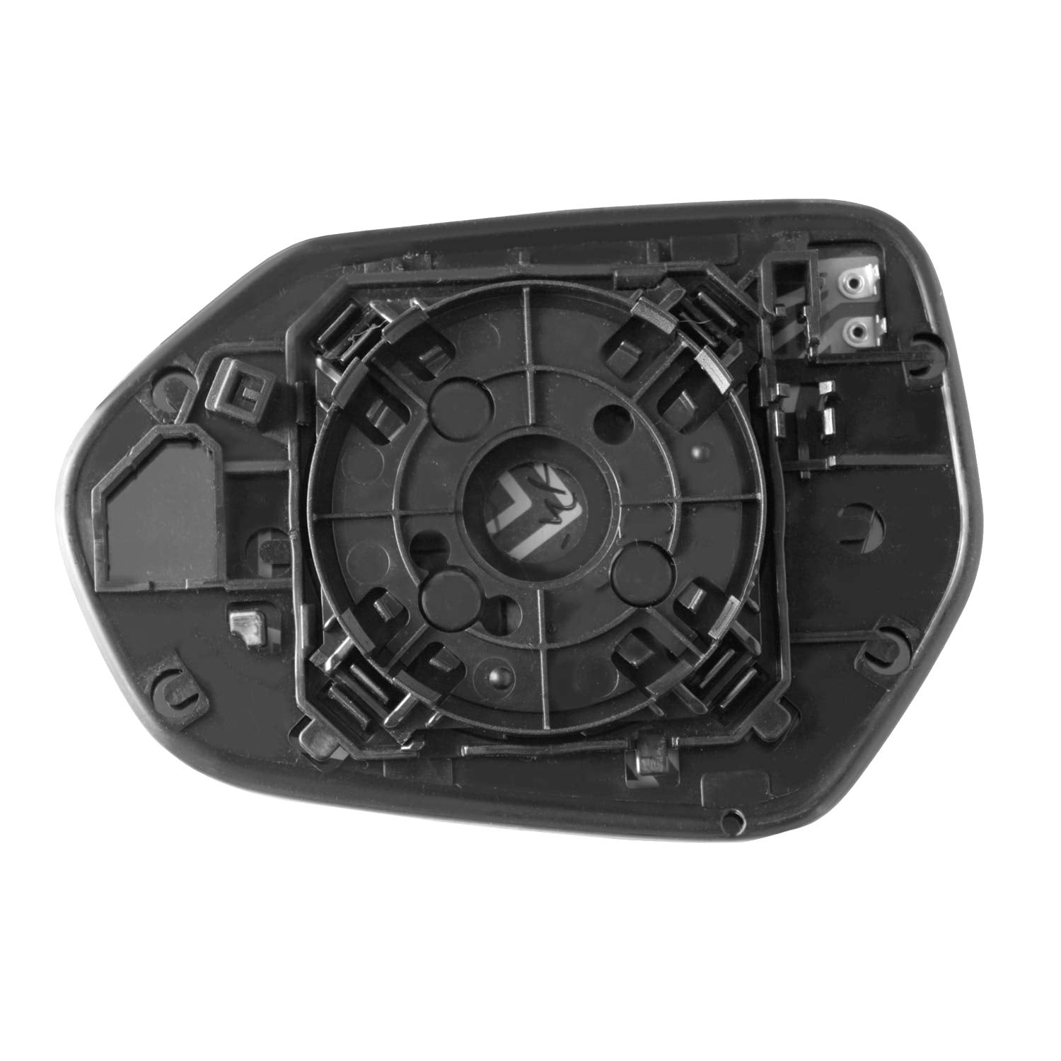 Passenger Side Heated Replacement Glass w/backing plate, Camry Sedan (US built)/ Hybird, Corolla Hatchback, Corolla Sedan/Hybrid, Prius Hatchback, 4 15/16" x 7 1/16" x 7"