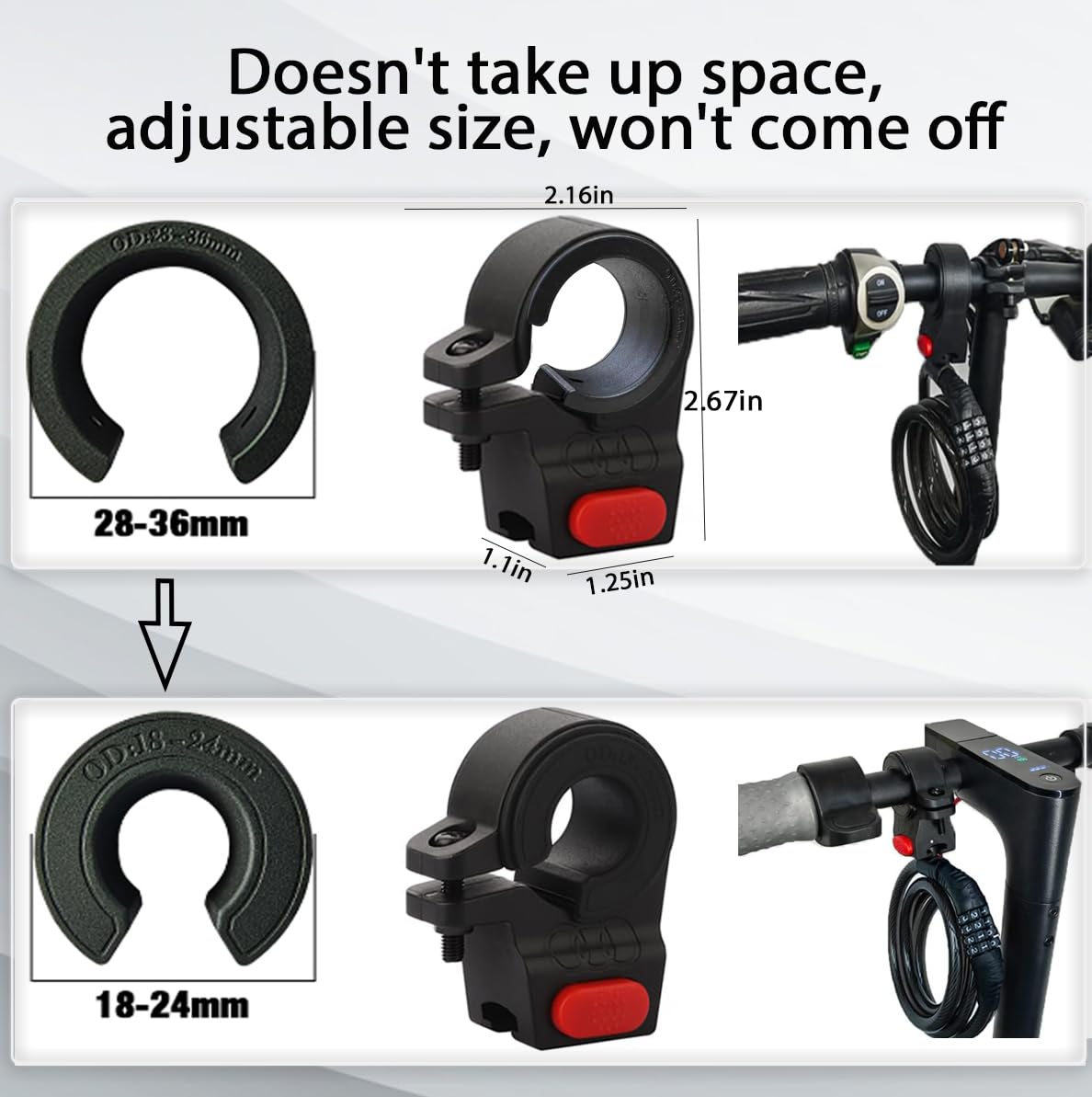 E Scooter Lock,Bike Lock Combination Lock Cable Compatible for Xiaomi M365/Max/GXL/Ninebot/Segway Scooter/Moto/Bicycle Lock 4ft Long/0.472In Scooter Anti-Theft Ideal Lock 4-Digit/12 Metal Cables Lock