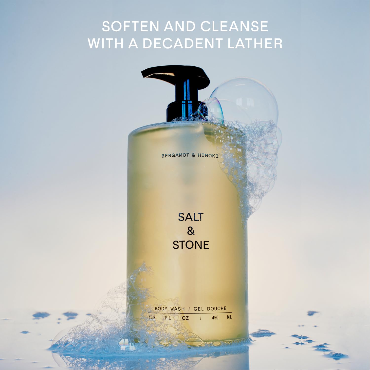 Salt & Stone Body Wash with Antioxidants for Deep Moisture | For Women & Men, Sulfate, Paraben, & Dye Free, Leaving Skin Soft and Hydrated