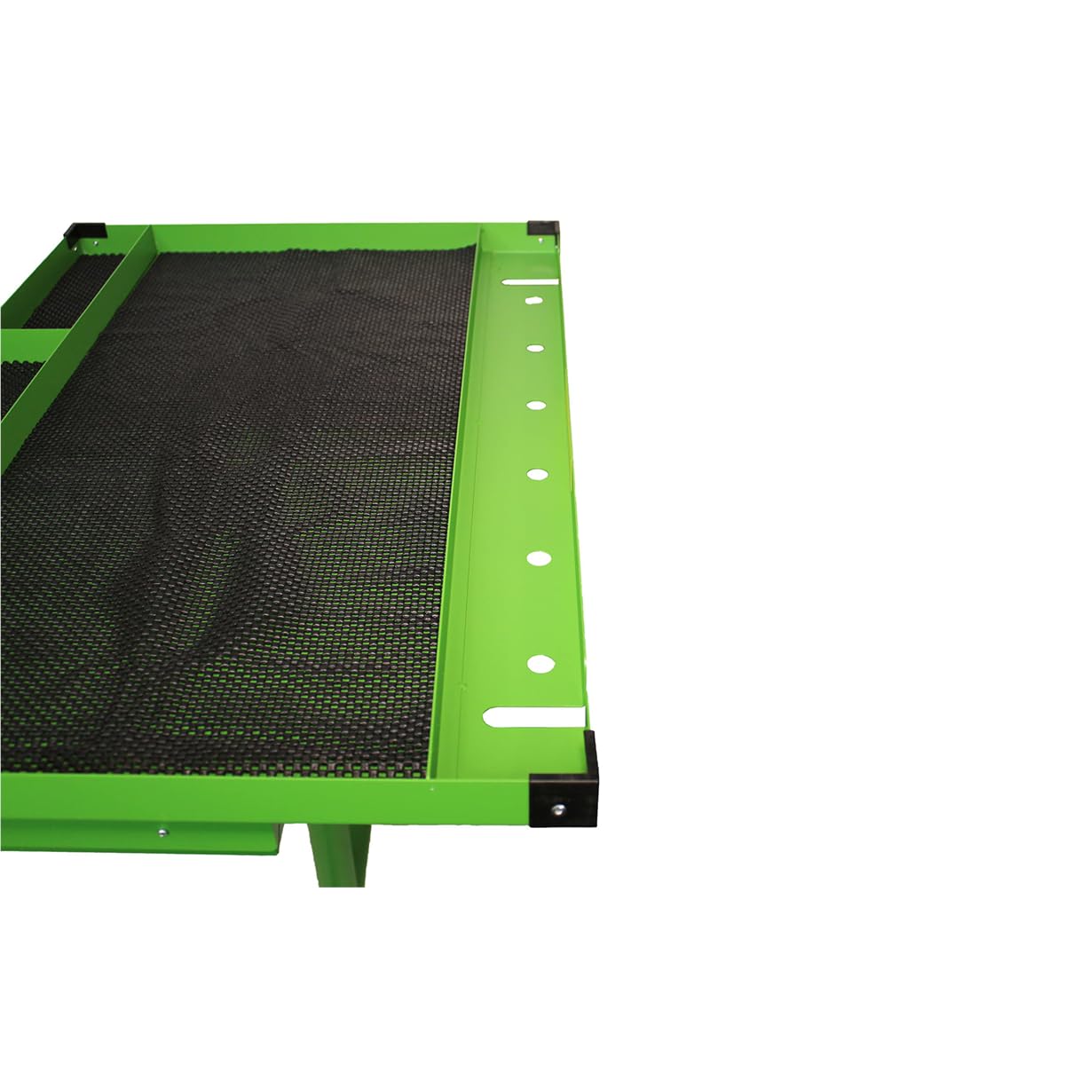 K Tool International 75108 Adjustable Tear Down Work Table with Drawer for Garages, Repair Shops, and DIY, Portable, (4) 2" Swivel Casters, 200 Pound Capacity, Rubber Corners, Heavy Duty Steel, Green