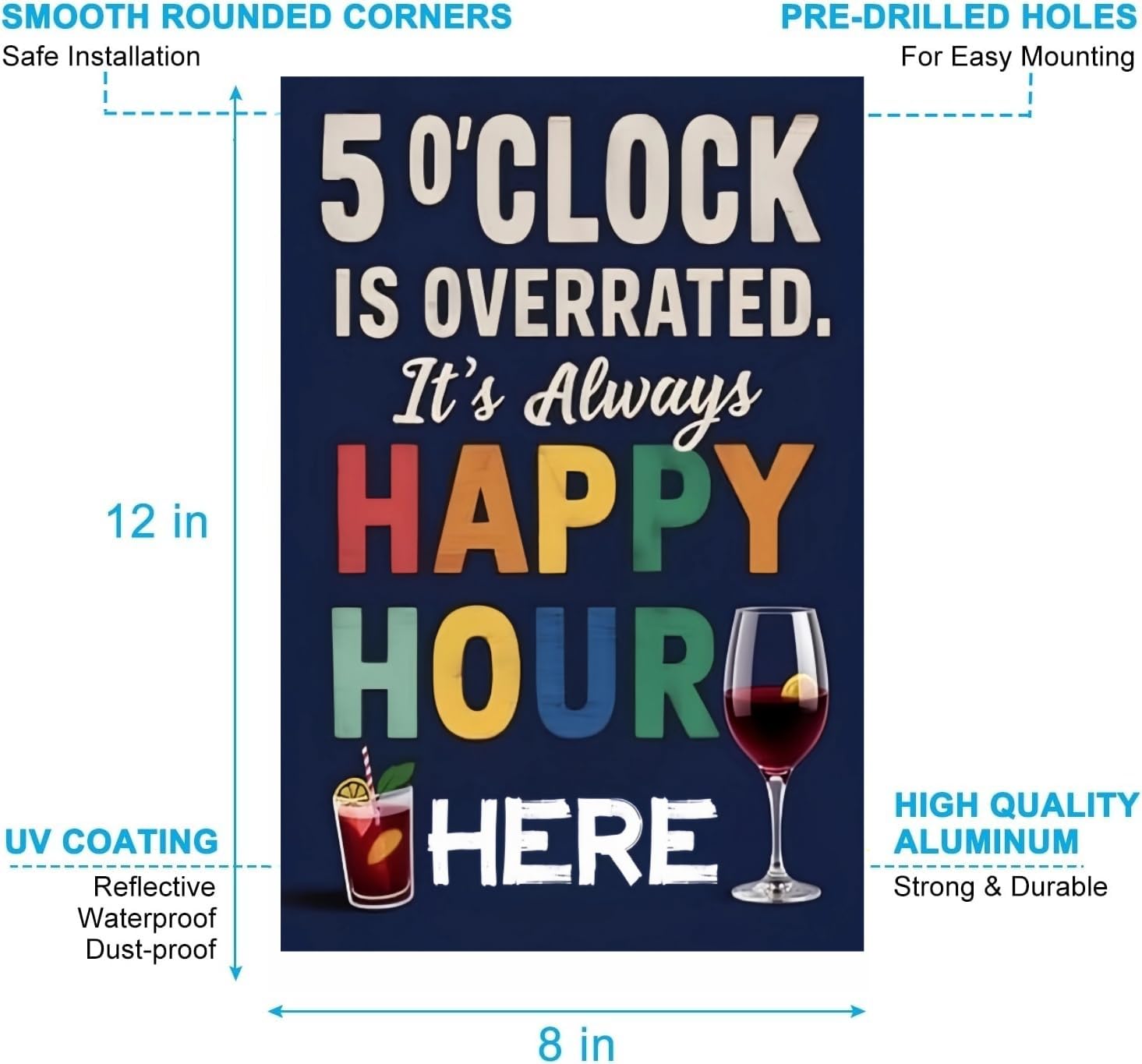 Carastora Retro Wall Decor Sign – Funny Metal Plaque for Bar, Kitchen, Lounge, Outdoor Patio, or Cafe, Indoor/Outdoor Use, 12x8 Inches