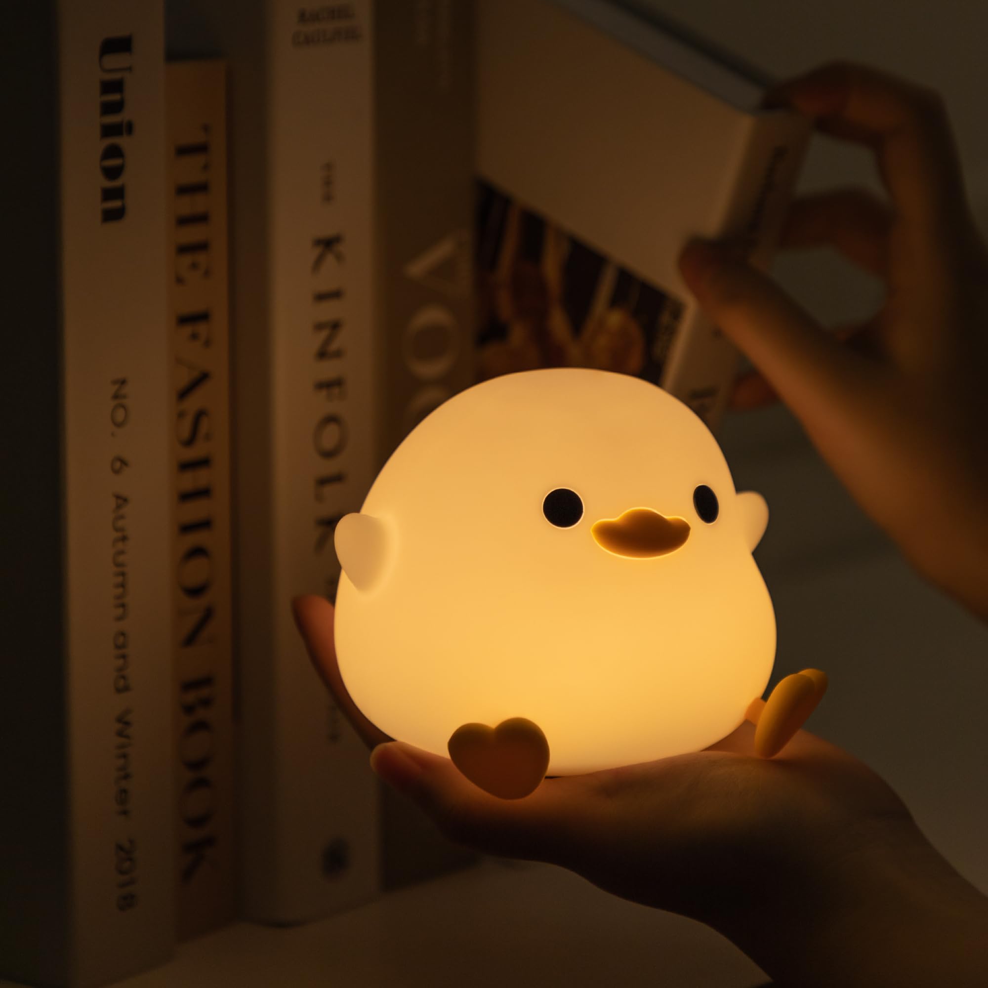 Duck Night Light, Cute Duck Lamp, Dodo Duck Silicone Nursery Night Light LED Bedside Lamp, Rechargeable Dimmable Touch Table Lamp for Boys Girls Bedroom Kawaii Decor