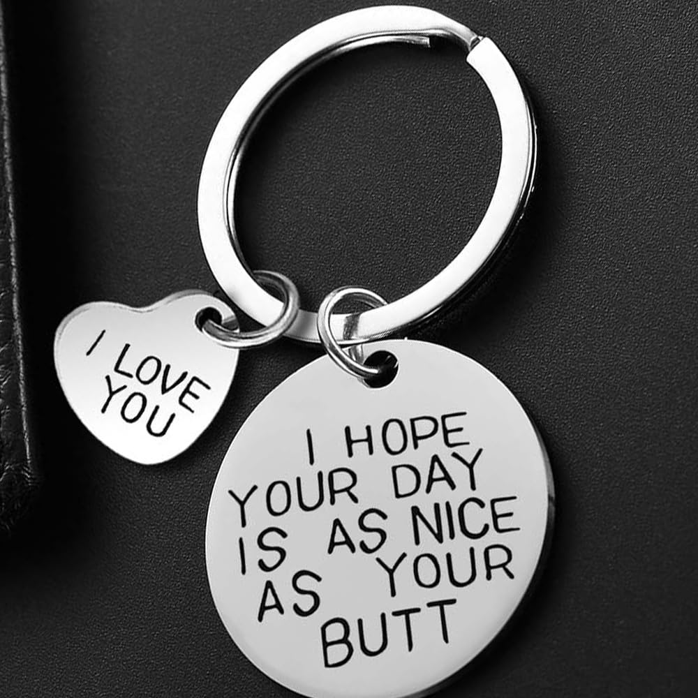 Gifts for Women Christmas Stocking Stuffers - I Hope Your Day Keychain - Perfect Valentines Day Gifts for Her, Girlfriend, Husband, Wife I Love You Romantic Presents Gift Ideas