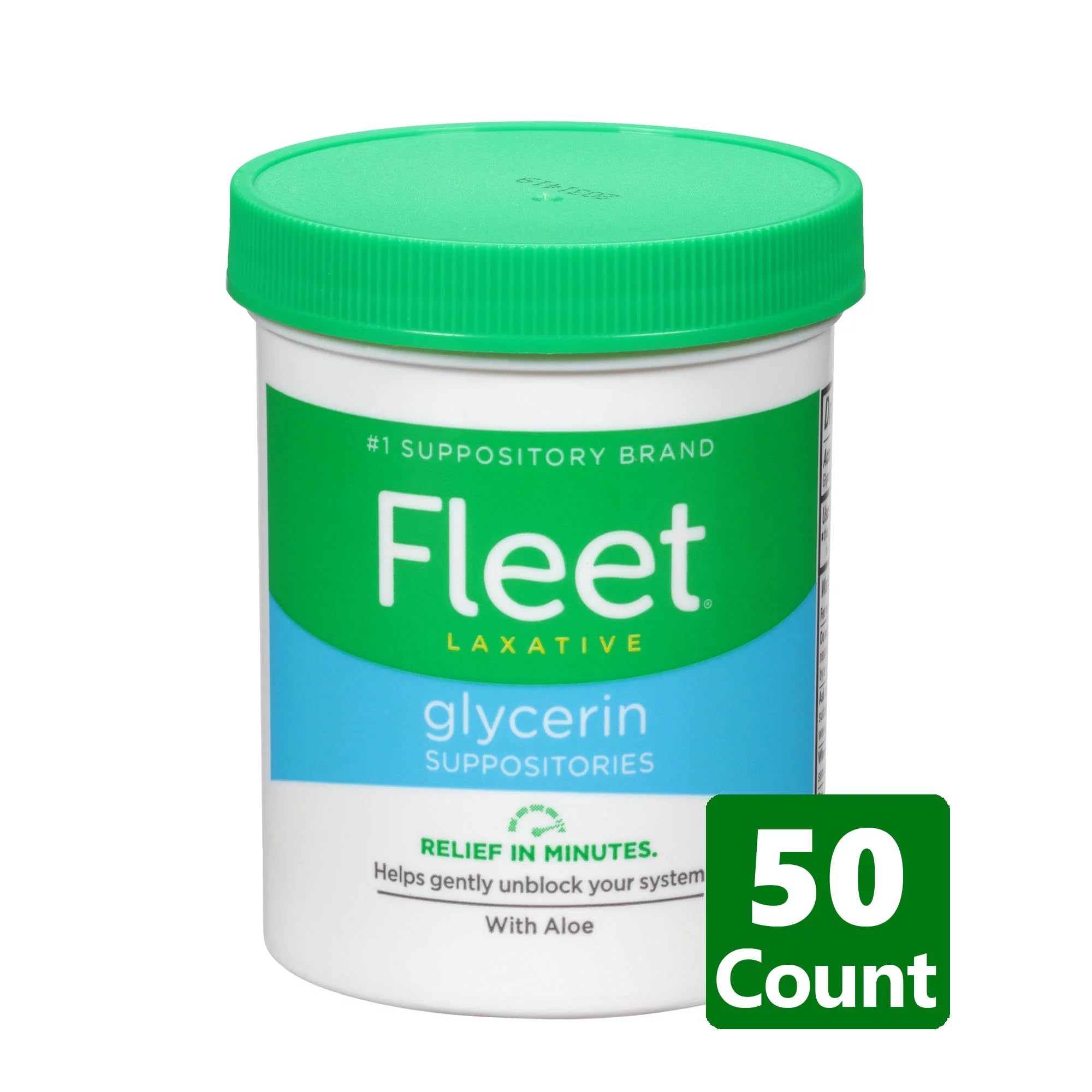Fleet Adult Glycerin Suppositories 50-Count (2-Pack)