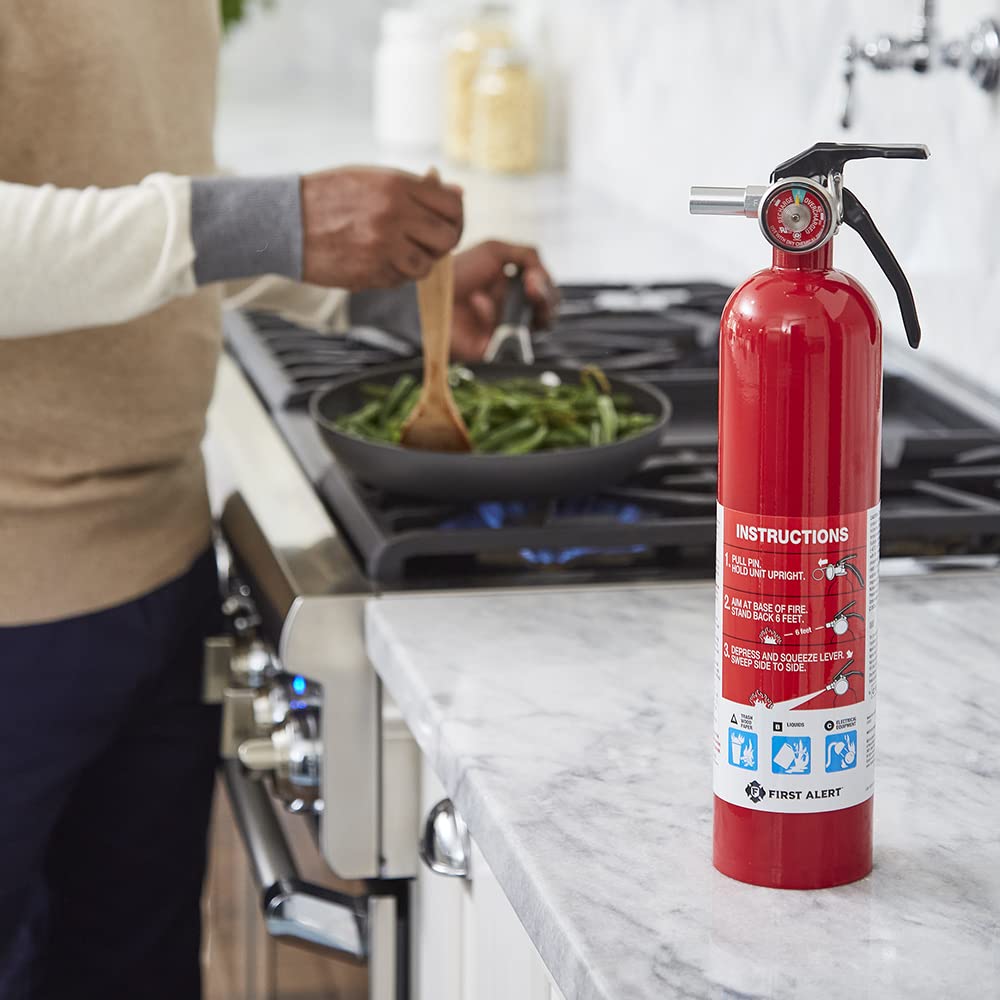 First Alert Home1-2, Standard Home Fire Extinguisher, Red, 2PACK