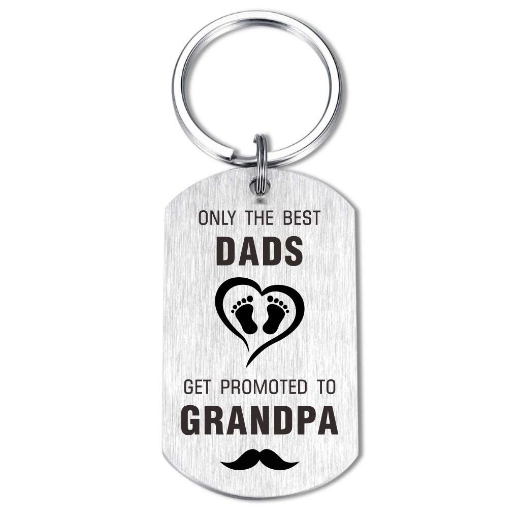 Grandpa to be Keychain Gifts, Only The Best Dads Get Promoted to Grandpa Gifts, Gonna be a Grandpa Keychain, First Time Grandpa Gift, Father's Day Present for New Grandfather Present