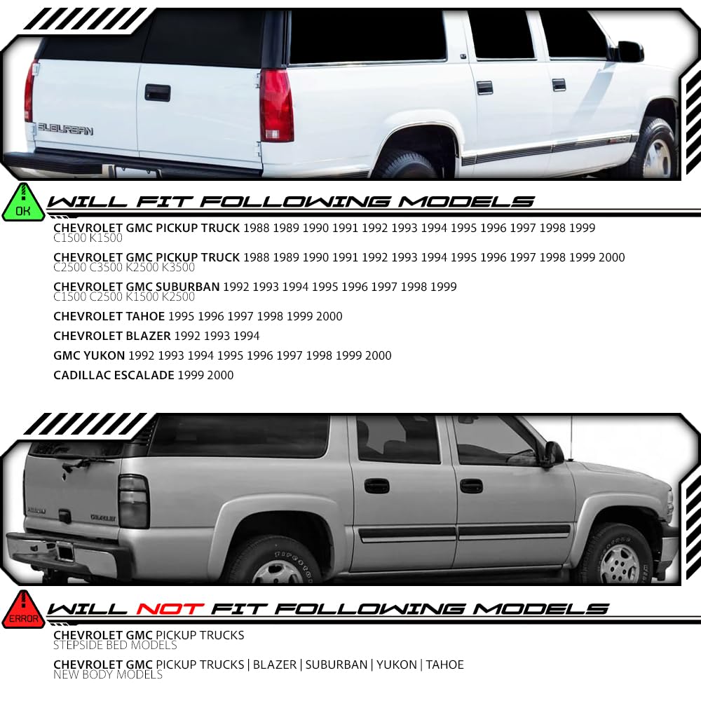 EPIC LIGHTING AMOE B Fitment Halogen Tail Lights Housing Unit fits CHEVROLET GMC 88-00 C/K TRUCK 92-99 SUBURBAN 95-00 TAHOE 92-00 YUKON 92-94 BLAZER [ GM2801104 GM2800104 5977868 5977867 ] Pair