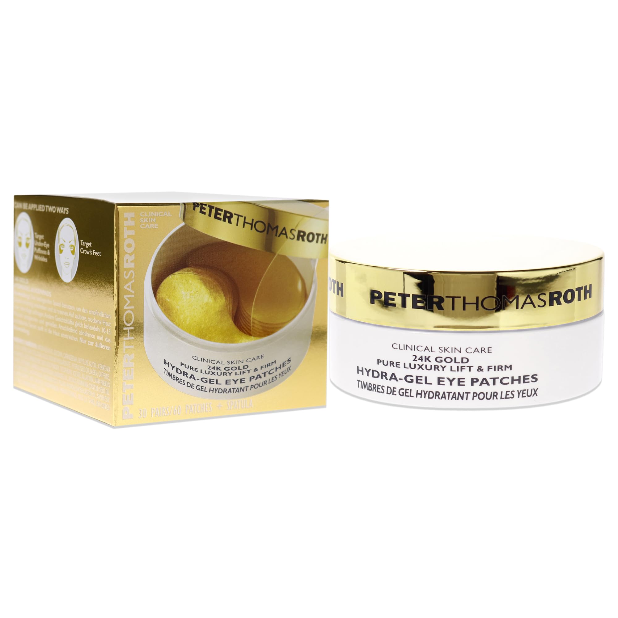 Peter Thomas Roth | 24K Gold Pure Luxury Lift & Firm Hydra-Gel Eye Patches | Anti-Aging Under-Eye Patches, Help Lift and Firm the Look of the Eye Area