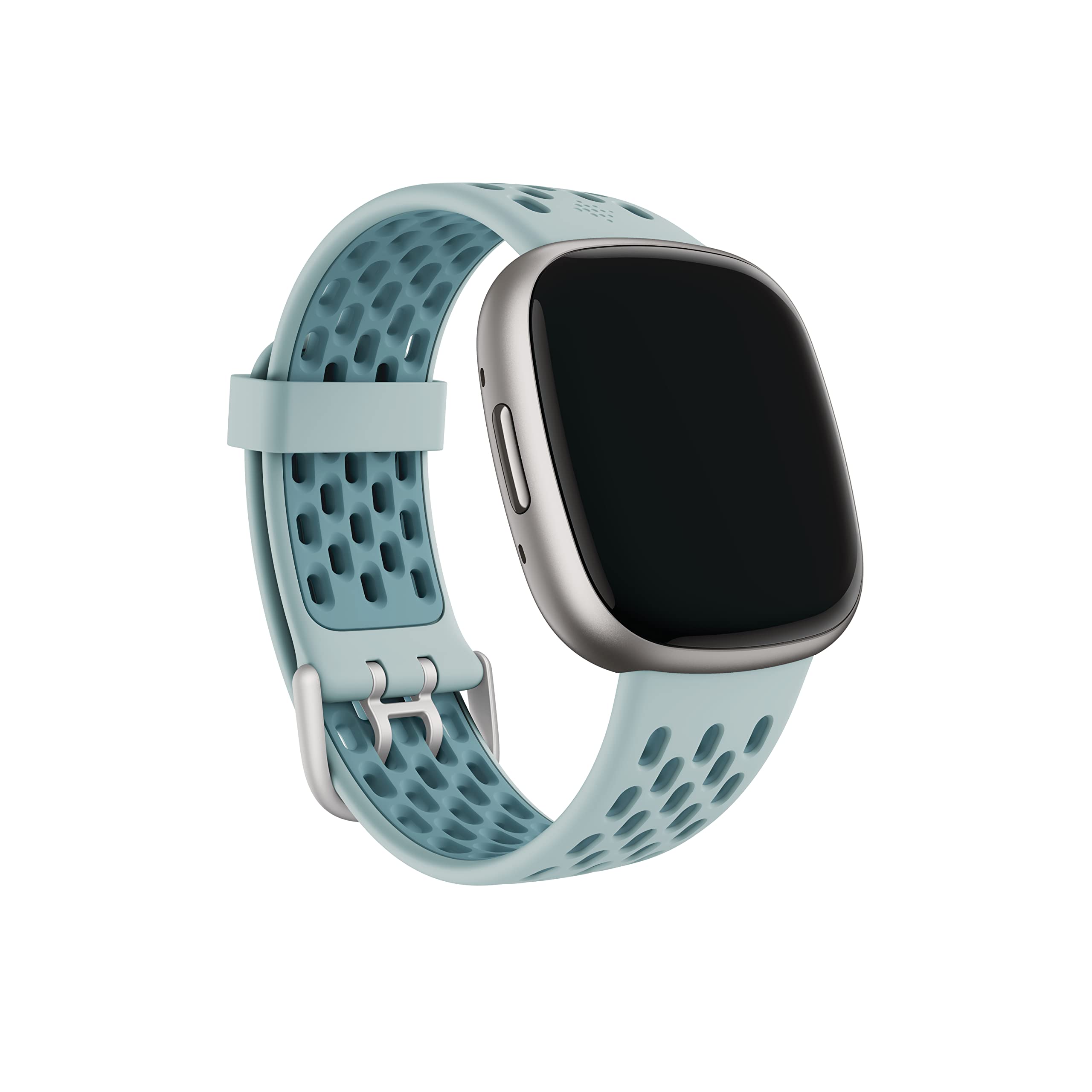 Fitbit Sport Band for Fitbit 24mm Attach,Sea Blue/Ocean,Large *Compatible with Sense 2, Sense, Versa 4 & Versa 3