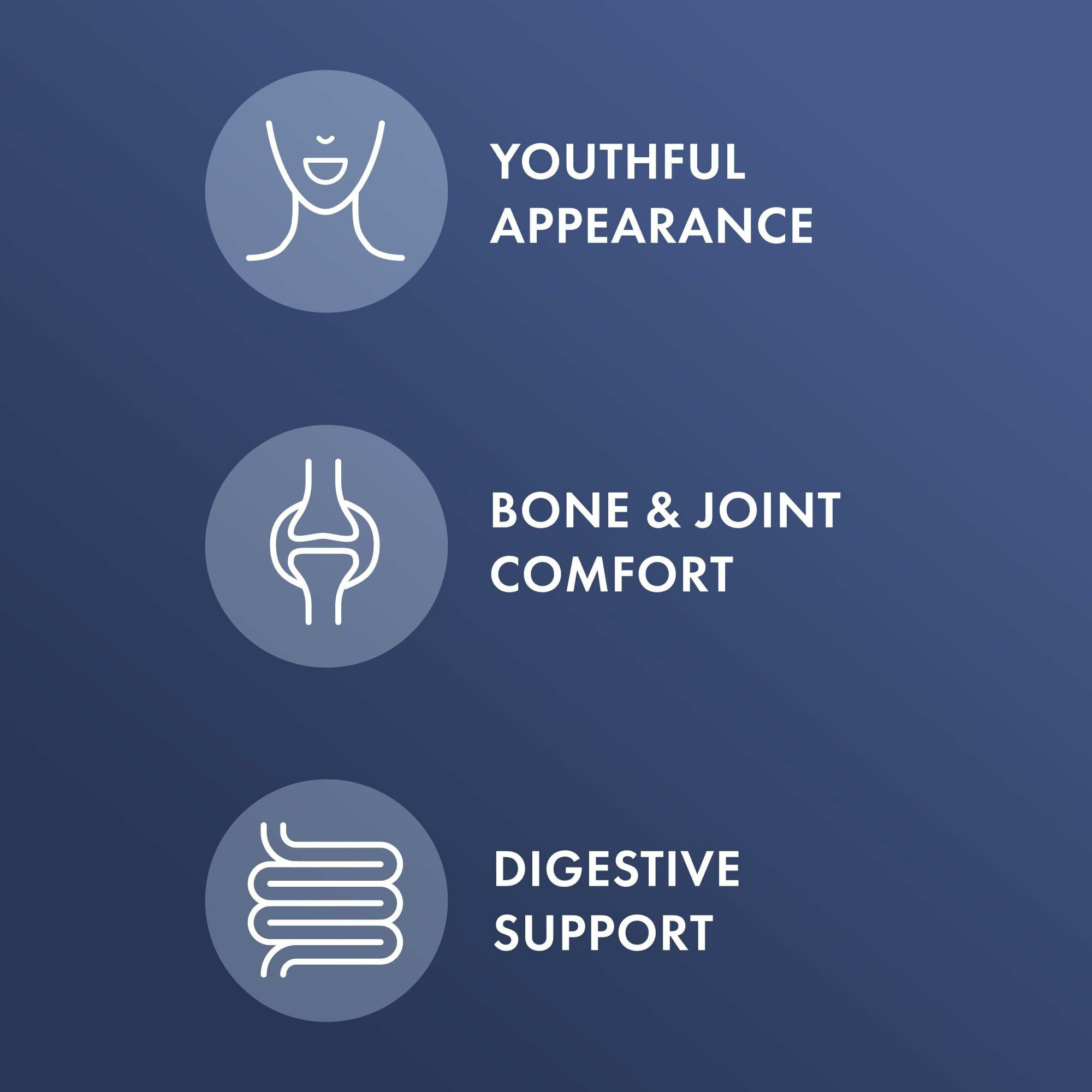 Dr. Mercola Collagen Complex - Supports Skin & Connective Tissue - Types I, II & III Collagen - Non-GMO, Gluten-Free & Soy-Free - 90 Tablets (30 Servings)