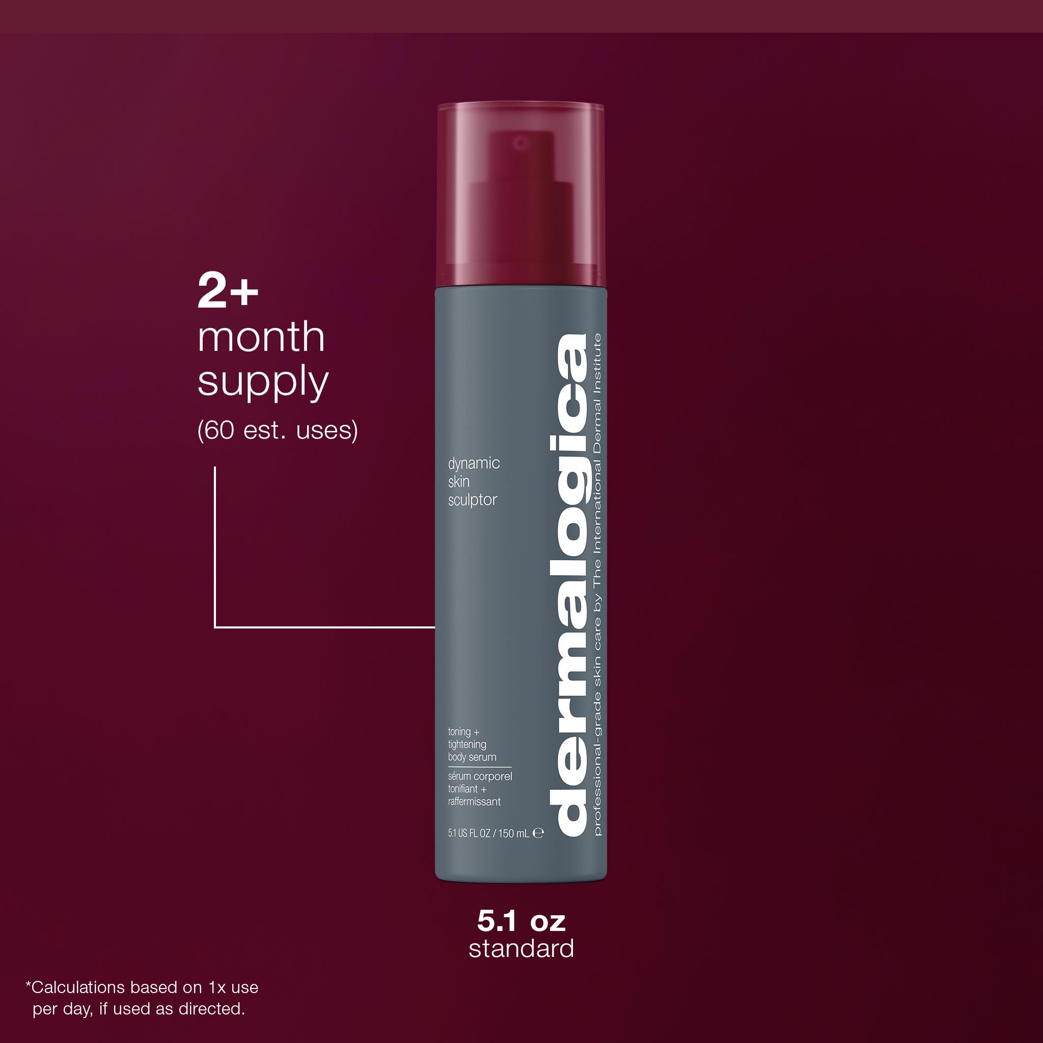 Dermalogica Dynamic Skin Sculptor Body Serum, Firimg and Hydrating Body Sculping Lotion - Tightens, Tones, and Sculpts Skin, 5.1 fl oz