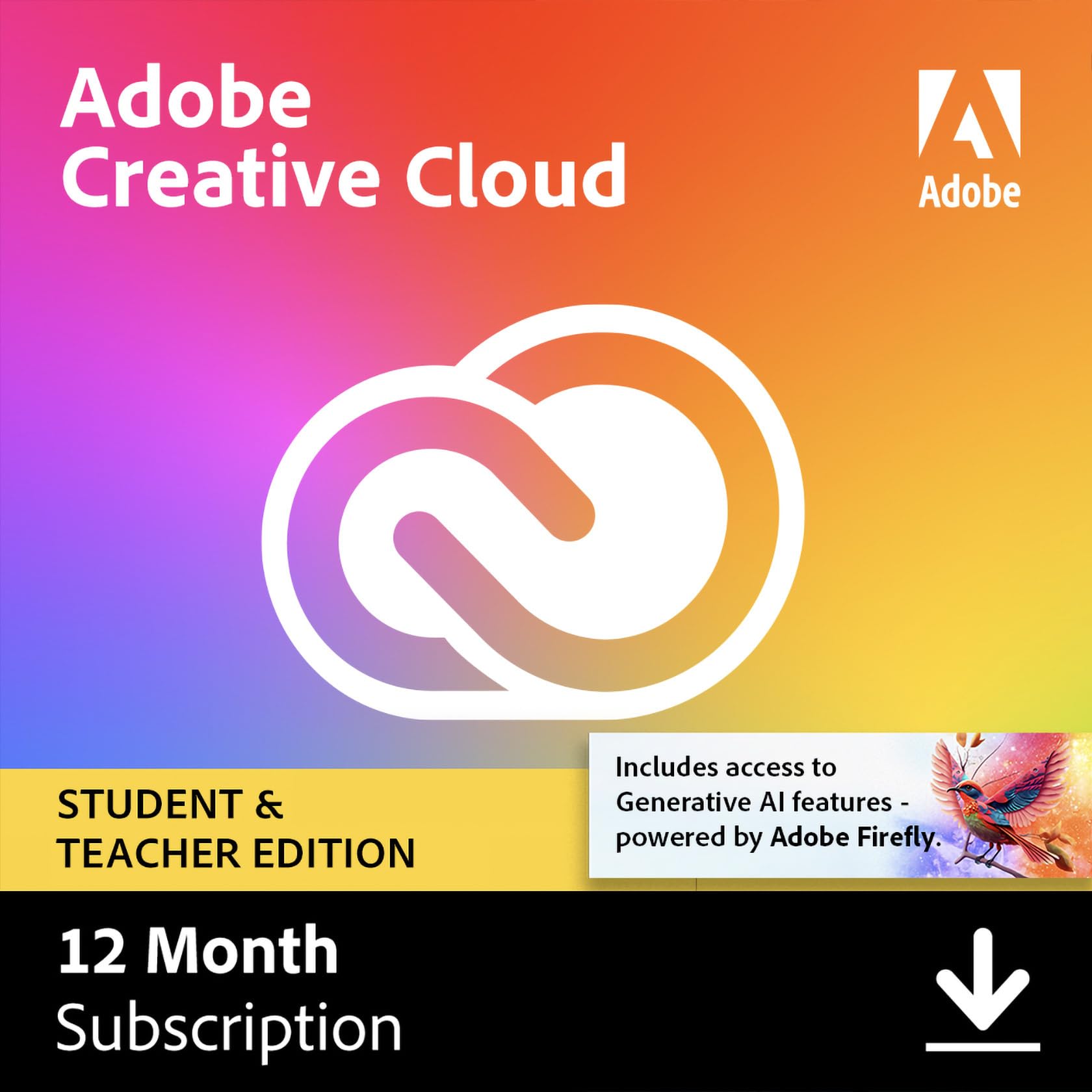 Adobe Creative Cloud All Apps | Student & Teacher Discount |PC/MAC Online Code