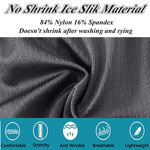 ZONBAILON Mens Sexy Underwear Bulge Enhancing Pouch Ice Silk Big and Tall Boxer Briefs Pack Plus Size 3XL XXXL 3X Waist 48-50