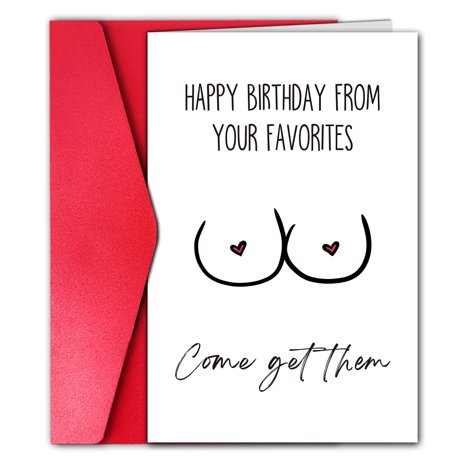 GYYsweetus Funny Husband Birthday Card, Sexy Birthday Gift, Rude Bday Card for Boyfriend, Humorous Birthday Card from Wife Girlfriend (Come Get Them)