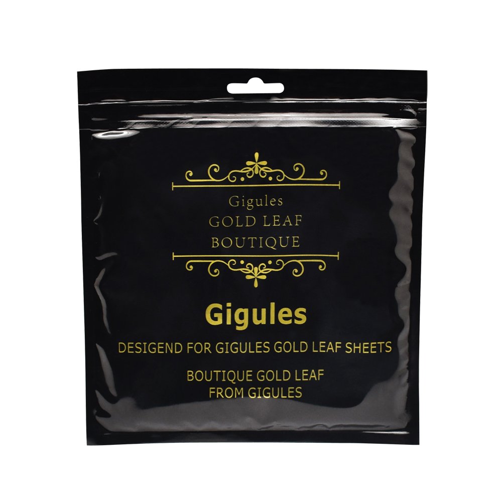 Gigules Gold Leaf Sheets 100 Pcs Imitation Gold Foil Sheets for Arts Painting Gilding Crafts Decoration 5.5" x 5.5"