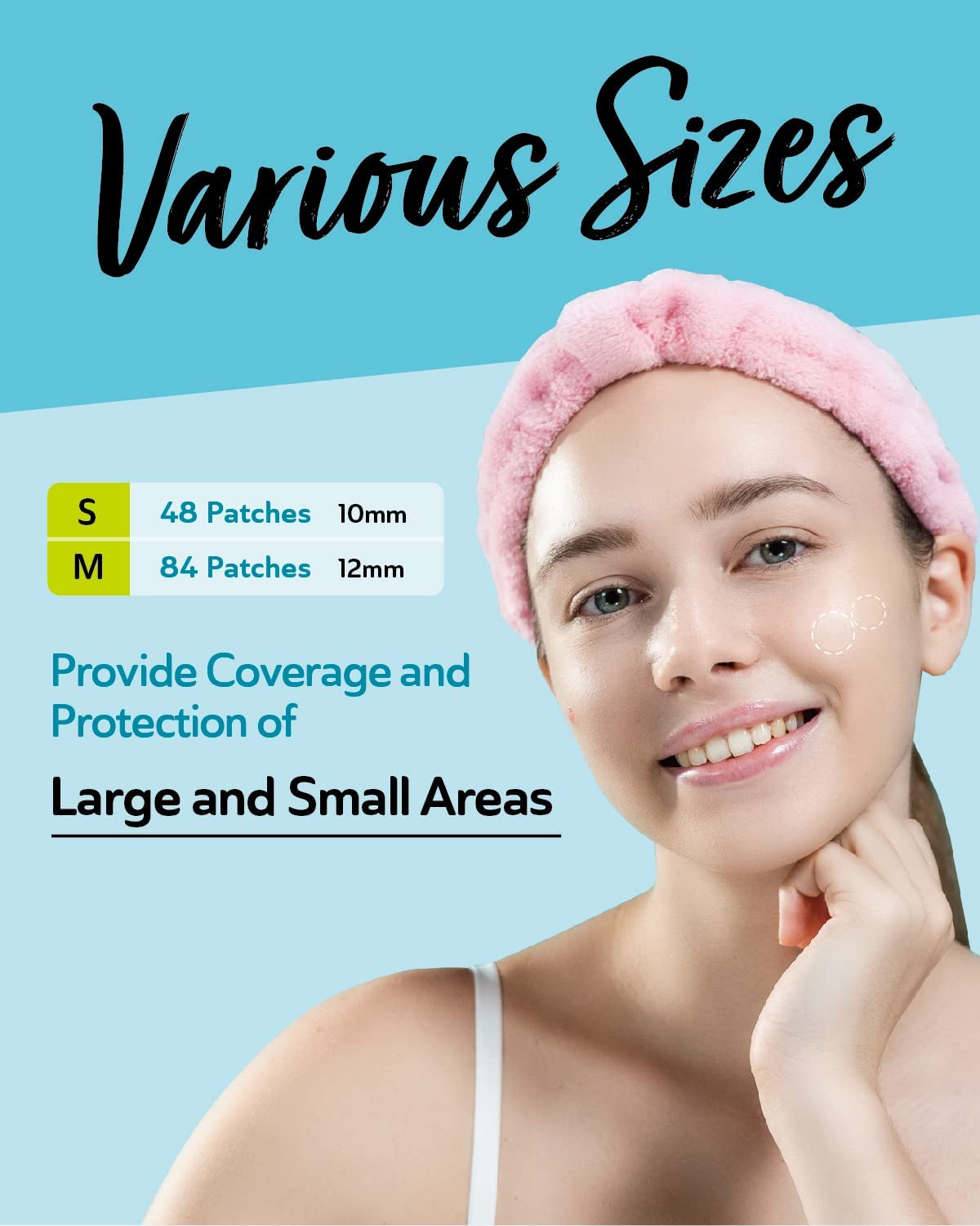 DERMA ANGEL Ultra Invisible Acne Patches Salicylic Acid Acne Patches for Cystic Acne Blemish Patches Hydrocolloid Patches Zit Patches - Day and Night Use - UPGRADED (Acne Specialist-132 Count-2 Sizes)