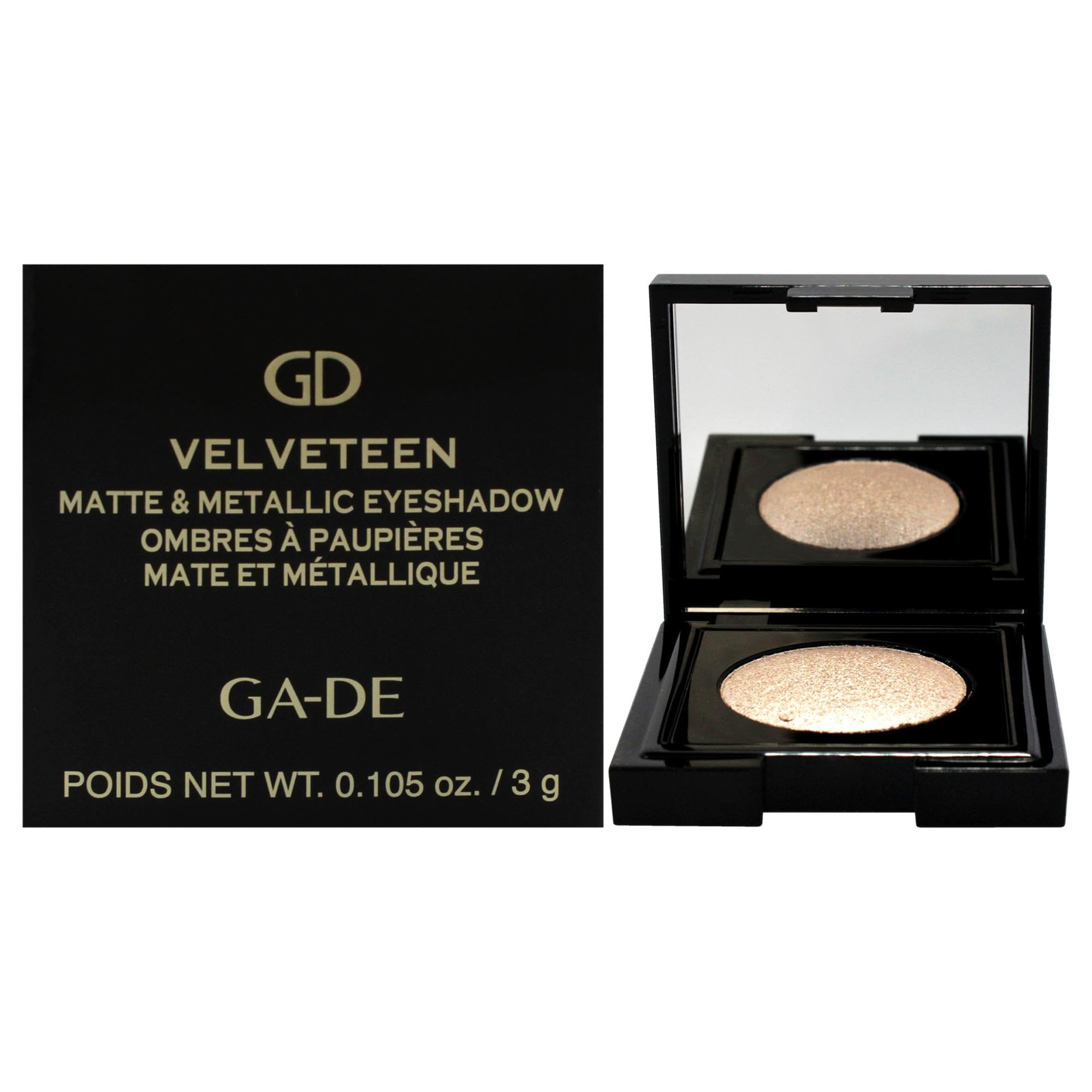 GA-DE Velveteen Metallic Eyeshadow Mono, 188 - Pearl Infused, Shimmer Eye Makeup - Silky-Soft, Densely Pigmented, Seamless Blend- 0.105 oz