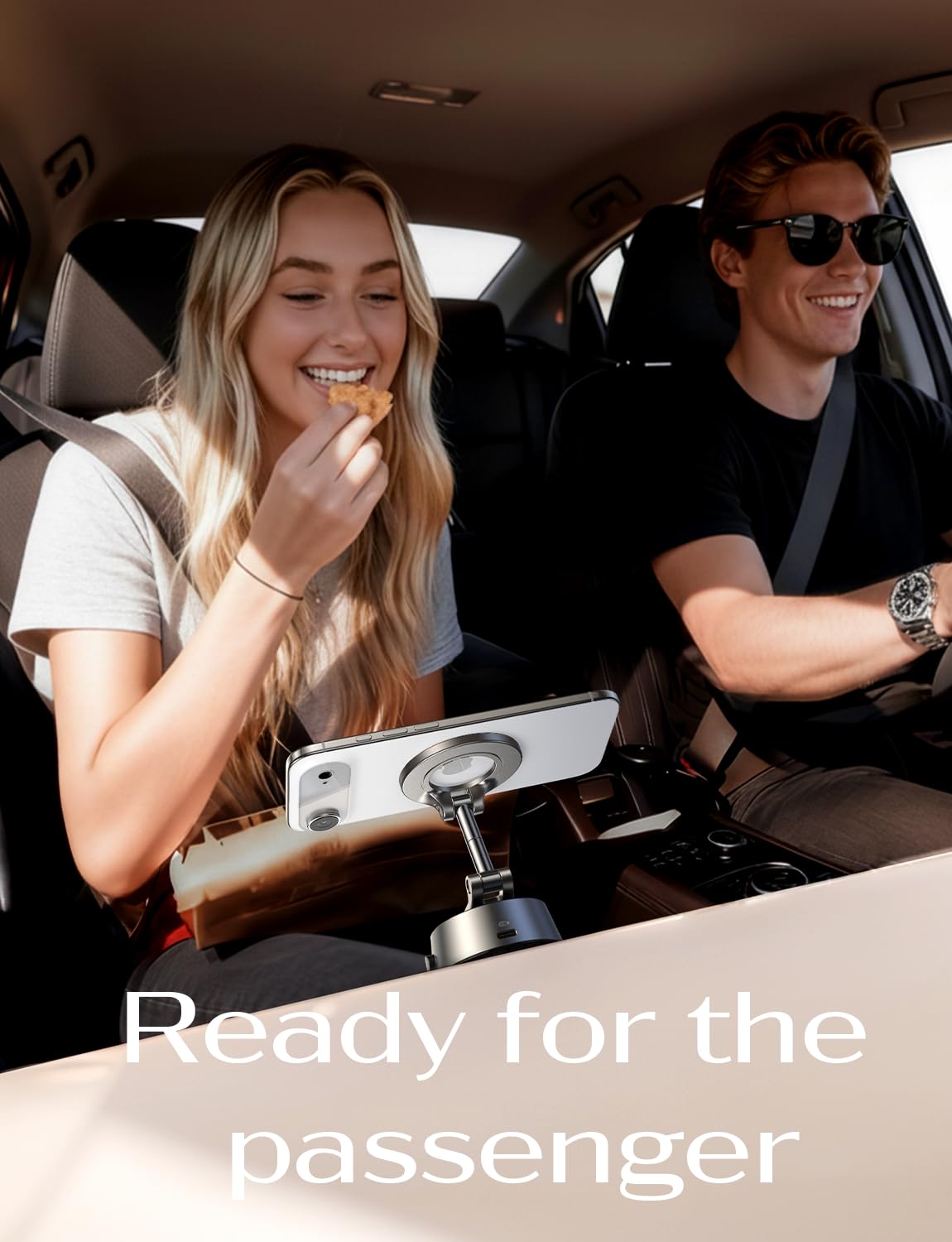 LISEN SuctionPro Phone Holder for Car【Auto Vacuum】Electric Vacuum Magnetic Phone Mount, Suction Cup Phone Mount 360° Adjustable Car Accessories Magsafe Car Mount for iPhone 17 Pro Max Air 16 15 14 13