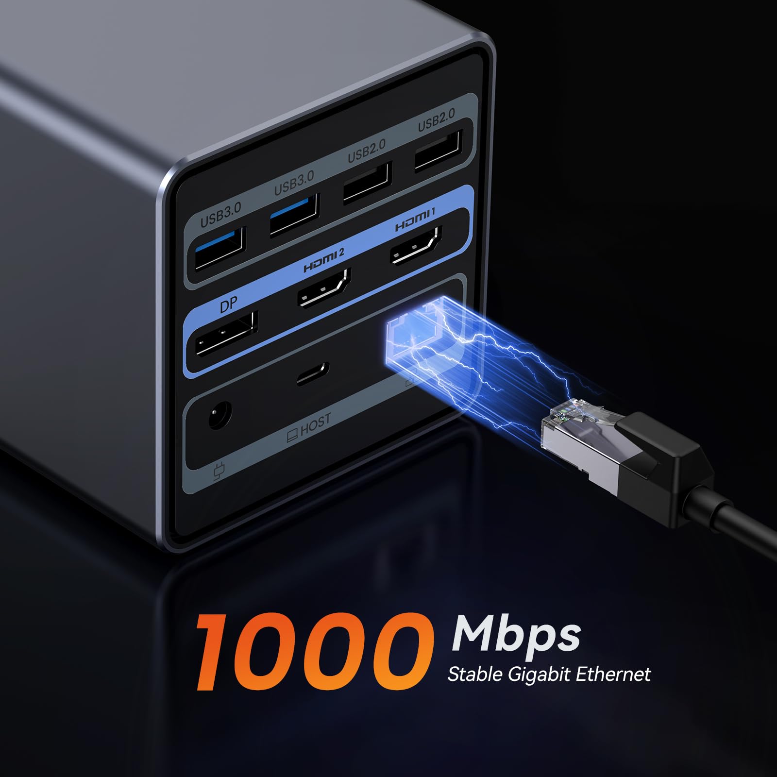 TobenONE USB C Docking Station Dual/Triple Monitor, USB C Dock with 150W Power Adapter, 2 HDMI, DP, 2 USB-C 3.2, 5 USB, SD 4.0/TF, RJ45, Laptop Docking Station for Dell/HP/Lenovo/Surface/Chromebook