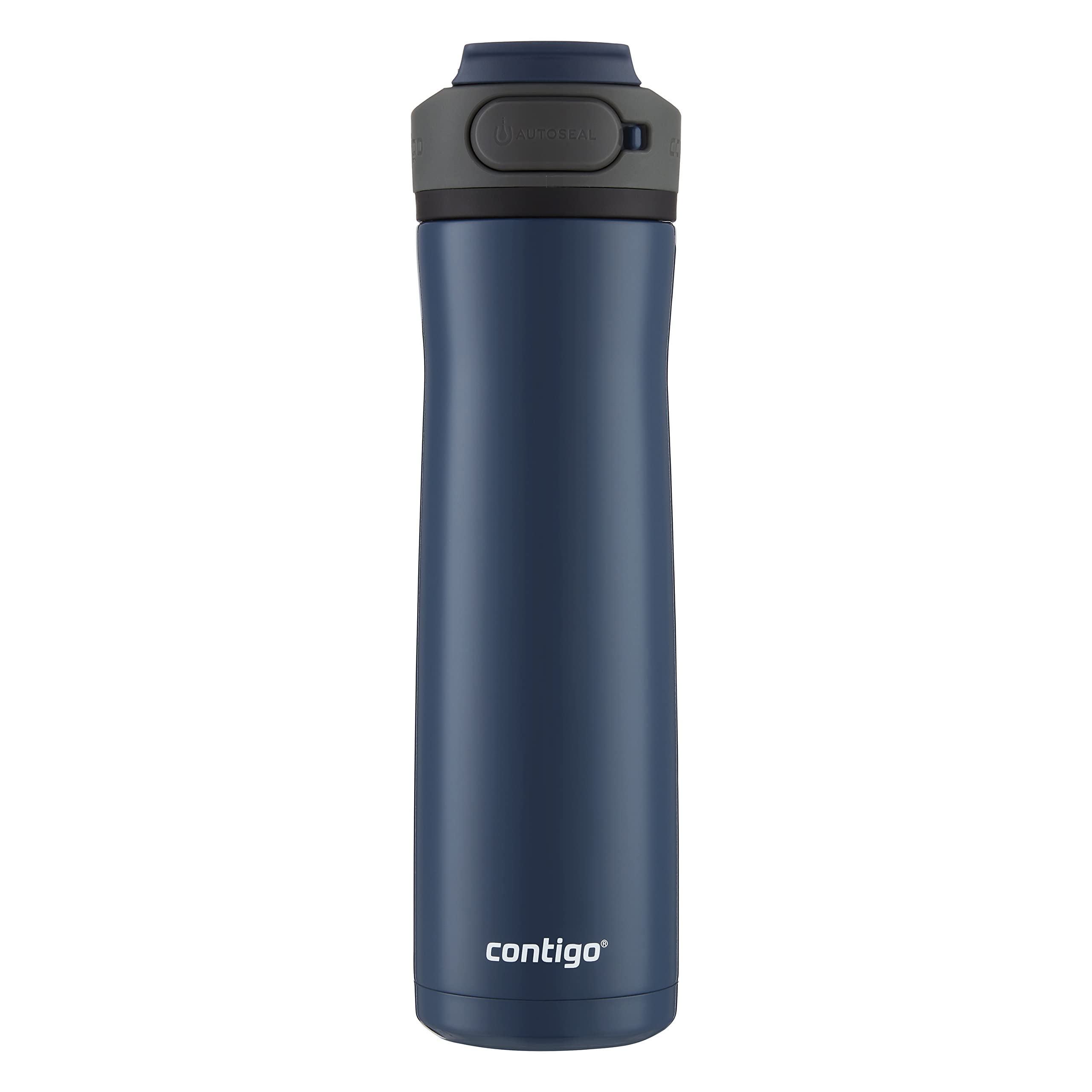 Contigo Cortland Chill 2.0 Blueberry Stainless Steel Water Bottle, Vacuum-Insulated, Spill-Proof Lid, 24oz, Ideal for Hot or Cold Drinks, Interchangeable Lid, Perfect for Kids & Adults