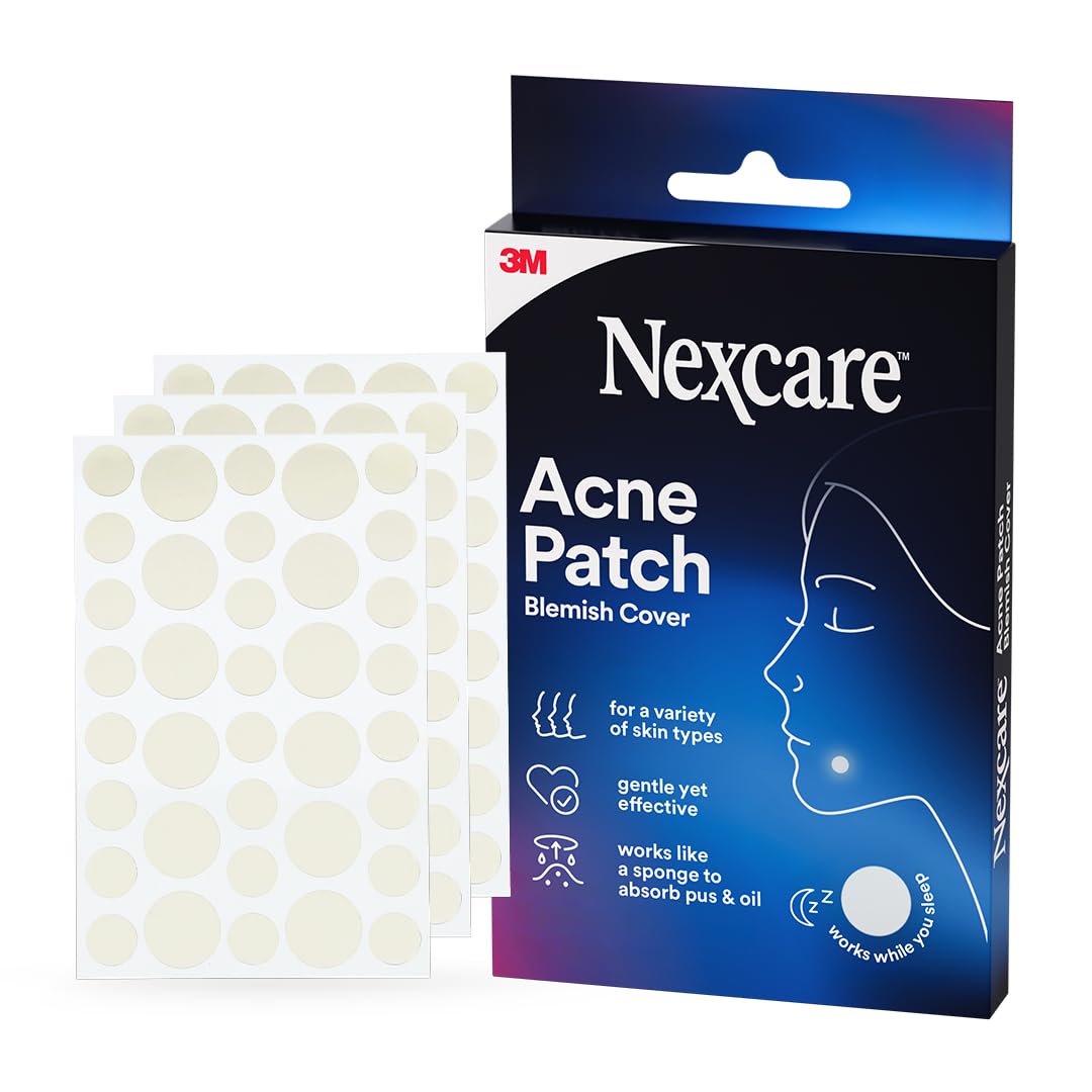 Nexcare Acne Cover, Skin Cover Absorbs Pus and Oil From Clogged Pores, Suitable Skincare for Most Skin Types - 108 Acne Covers