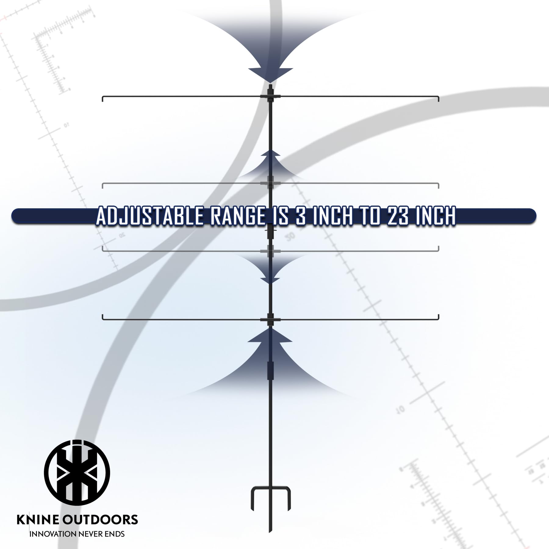 KNINE OUTDOORS Adjustable Shooting Target Stands, Paper Target Stand with 8 Metal Clips for Shooting Range, Adjustable Range from 3.2 to 26.0 Inches (2 Pack)