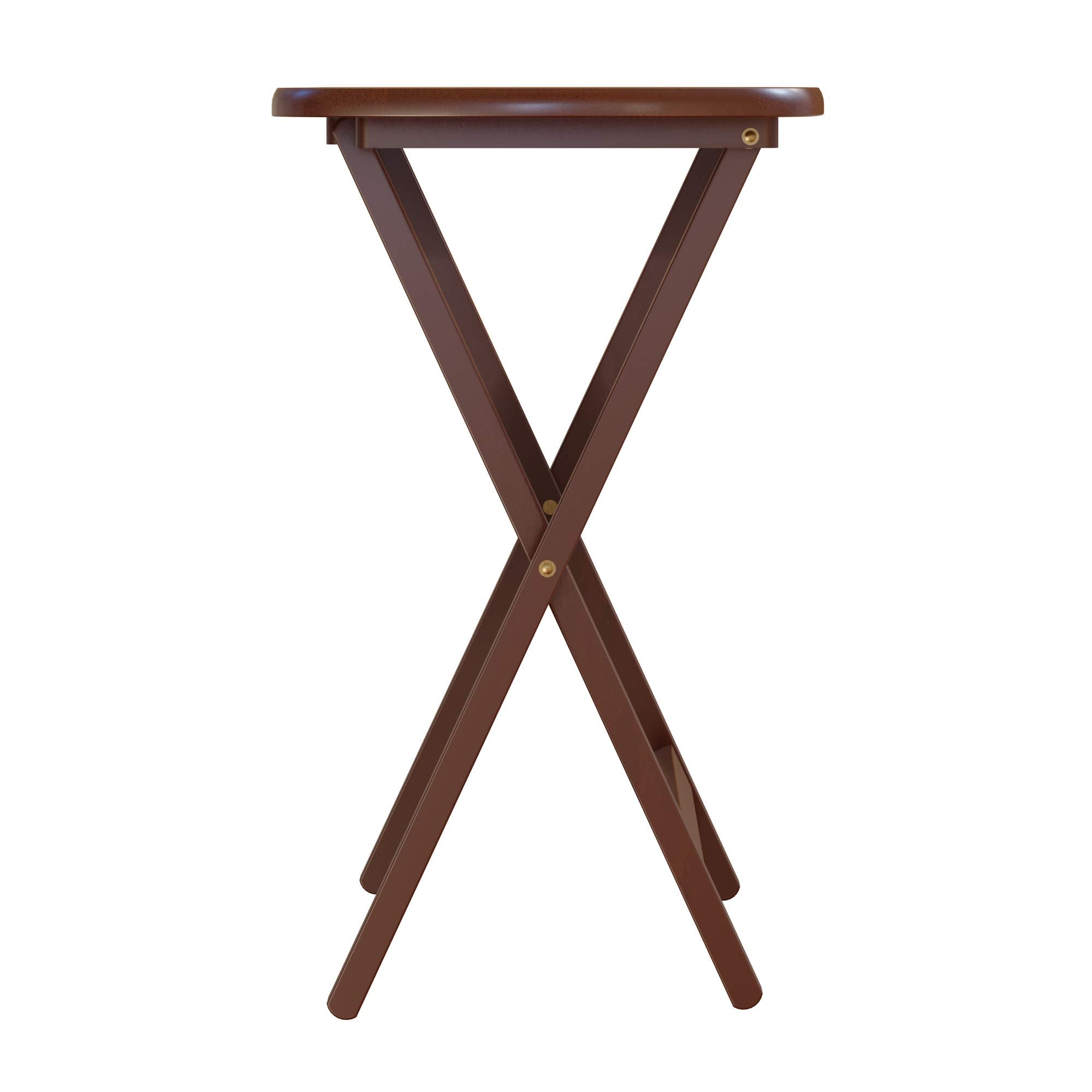 Winsome Lucca Snack Table, 22.83"W x 25.79"H x 15.67"D, Brown,Walnut