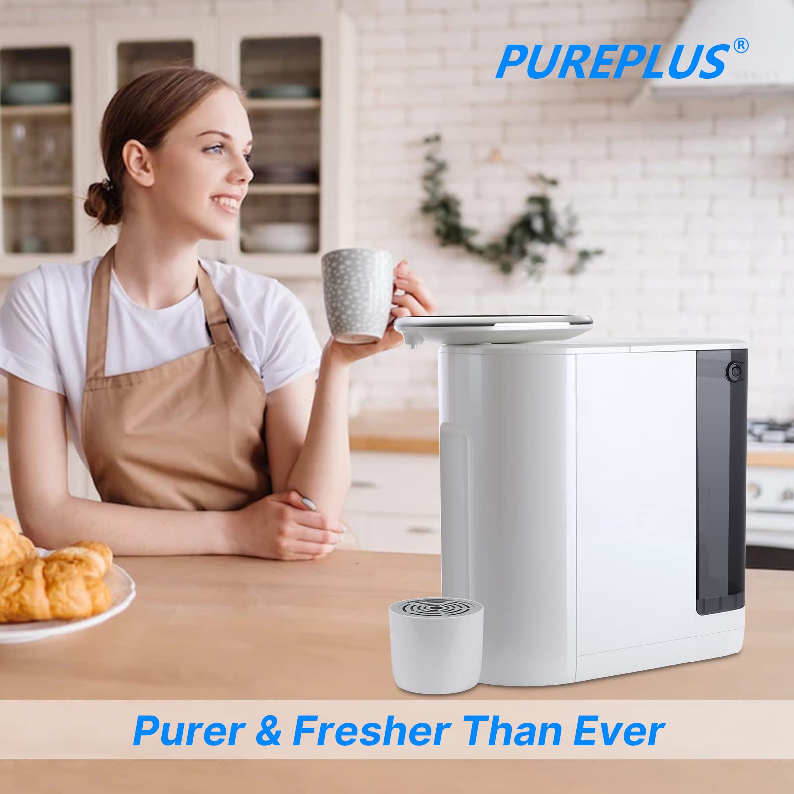 RO Water Filtration System with Instant Hot Water Dispenser, Large Tank, Adjustable Temperatures, Efficient Drainage, and High-Temperature Safety Lock, White