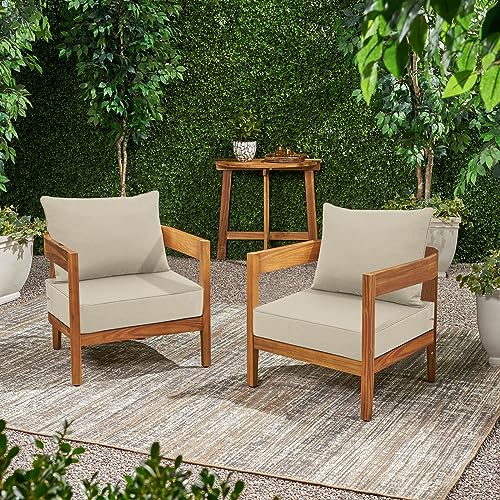 Favoyard Outdoor Seat Cushion Set 19 x 19 Inch Waterproof & Fade Resistant Patio Furniture Cushions with Removable Cover Deep Seat & Back Cushion with Handle and Adjustable Straps for Chair Sofa Couch