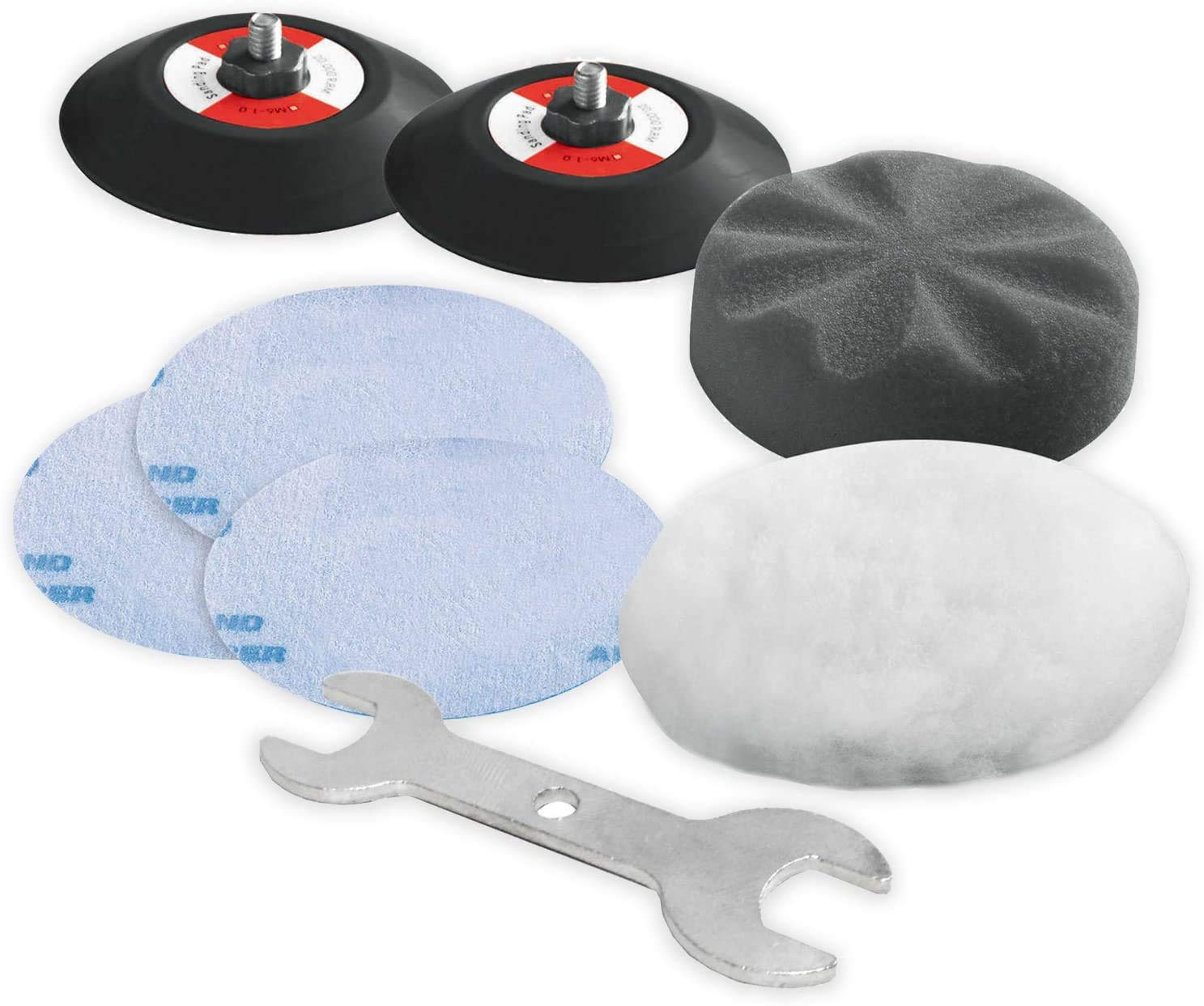 ACDelco Mini Cordless Polisher Tool Set 2 Speed 12V 3” Pad, Set with 2 Li-ion Batteries, Charger, and Accessory Kit, G12 Series ARS1214,Red