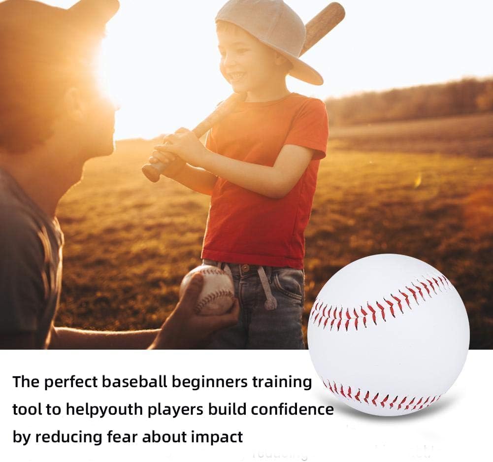 OMYOPY 2 Pack Blank Hard Baseballs Solid Cork Core, 9 Inch Baseball Balls Unmarked Autographs Baseball for League Play, Pitching, Hitting, Batting, Fielding, Autograph, Gifts
