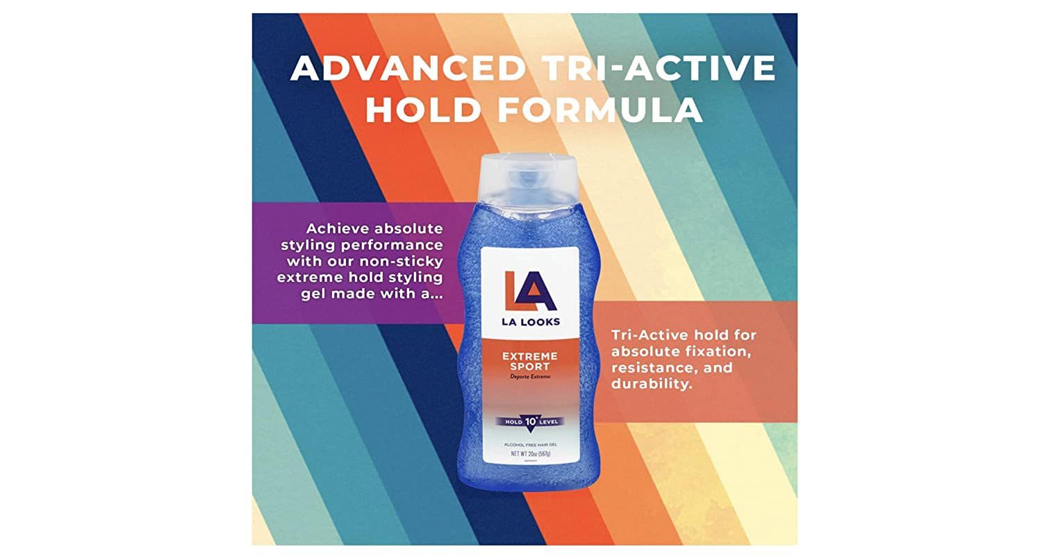 L.A. Looks Sport Activity Proof Power Gel, Mega X-Treme Hold 20 oz (Pack of1)