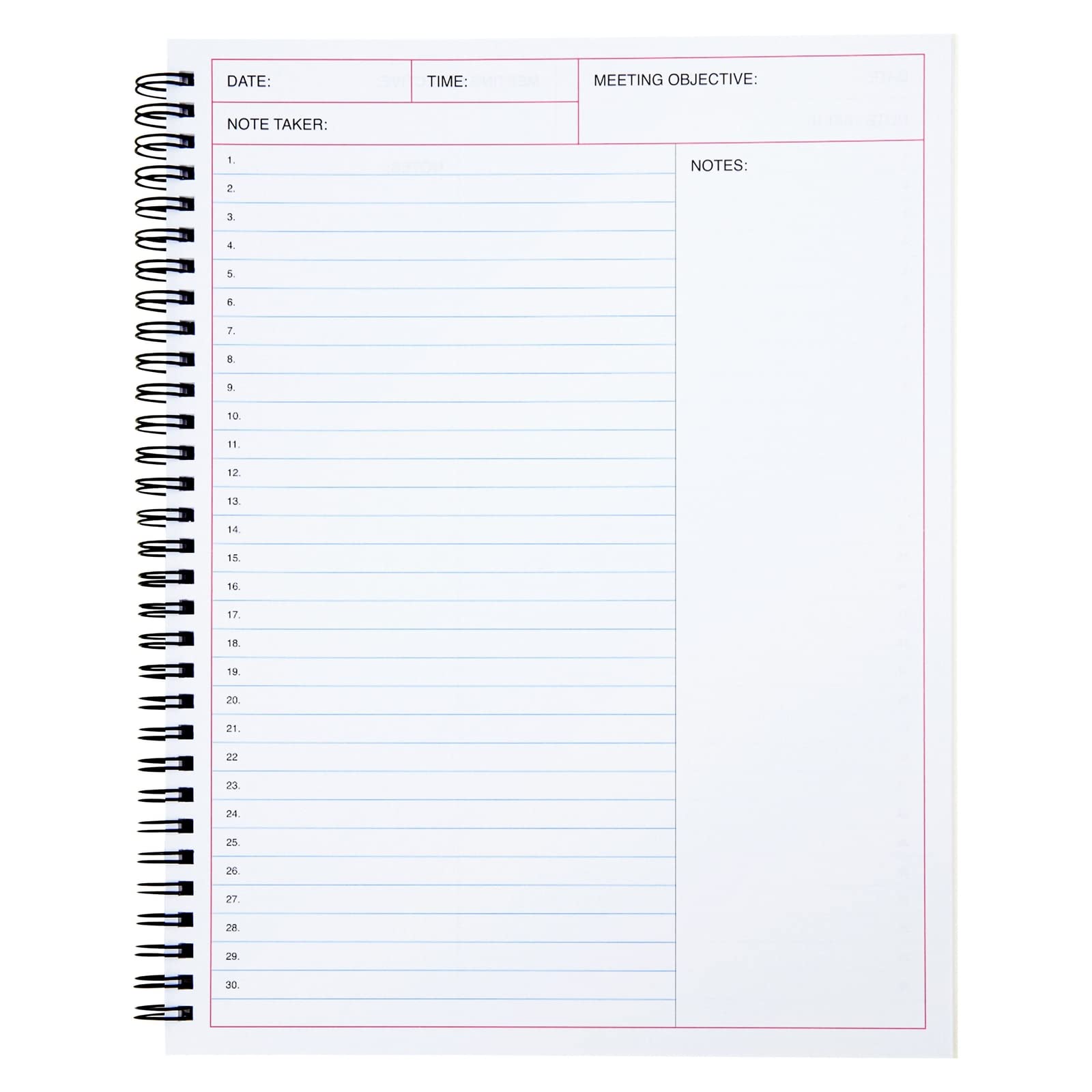 Juvale Meeting Notebook for Work & Office Use - Pack of 2 8.5 x 11 in White Soft Cover Modern - Spiral Bound Daily Planner & Project Management Notes - Office Supplies & Desk Accessories