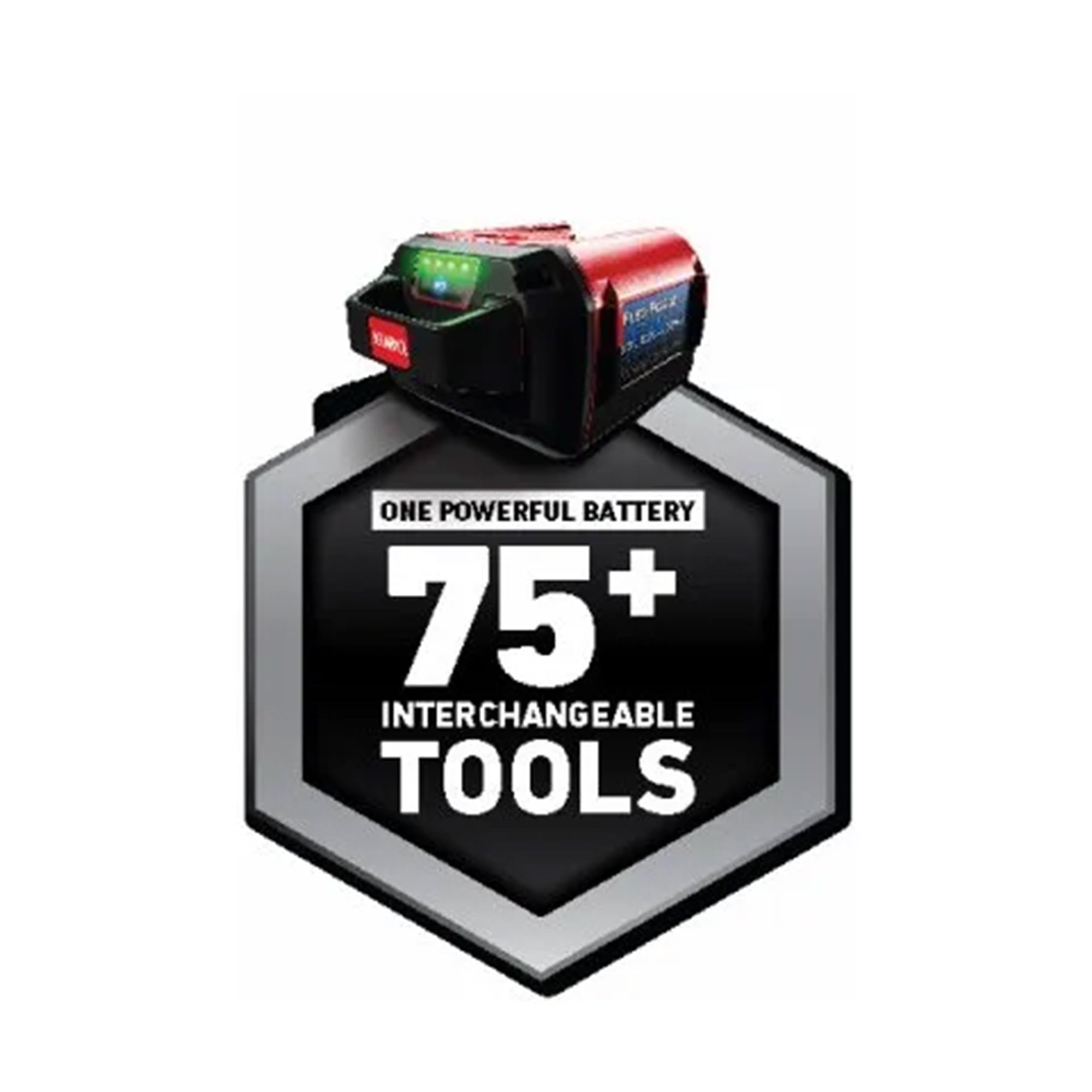 Toro Flex Force Power System 60 Volt Max 2.5 Ampere Hours Yard Tools Lithium Ion L135 Battery with 4 LED On Board Power Meter, Black/Red