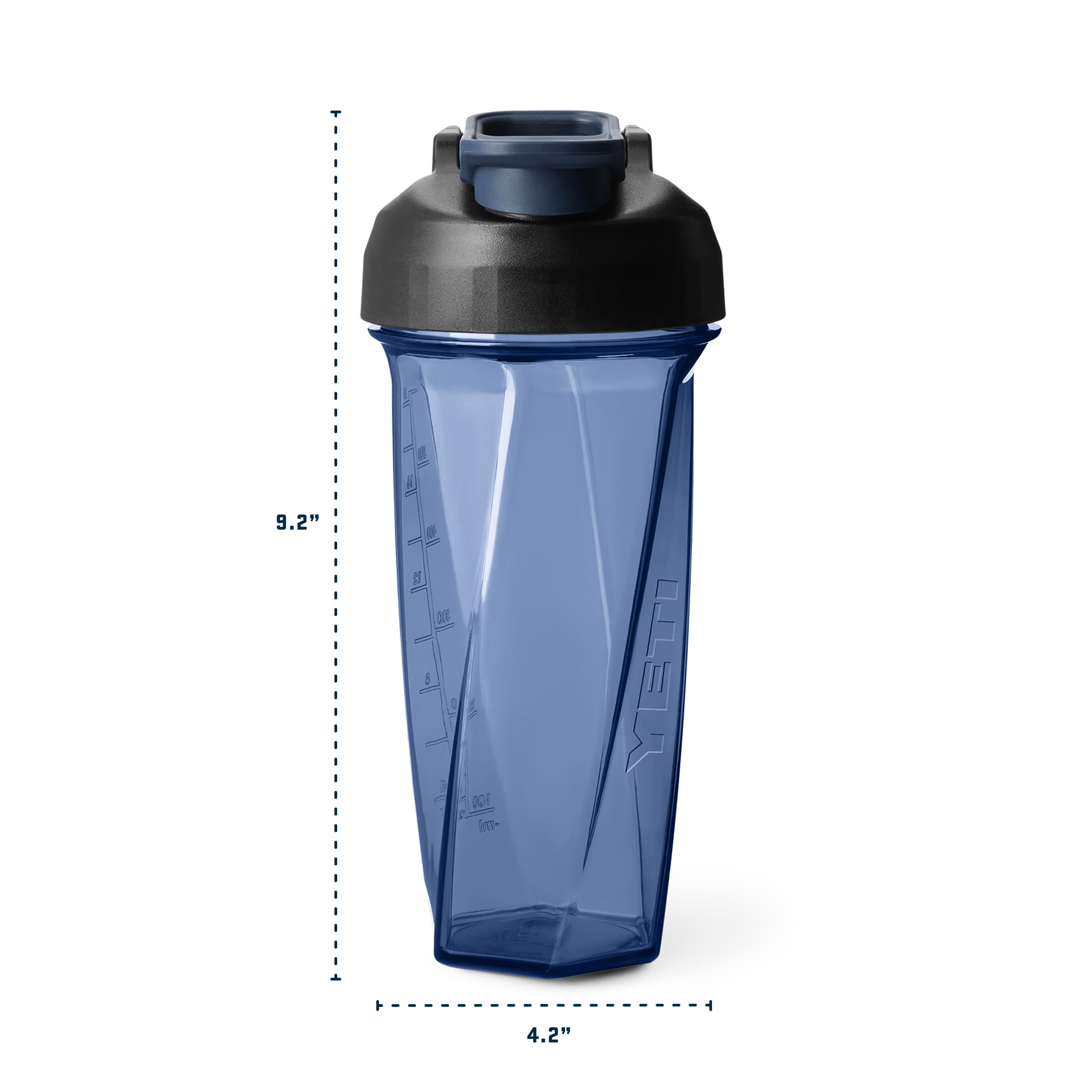 YETI Yonder Helimix Vortex Blender Shaker Bottle Holds up to 27oz | No Blending Ball or Whisk | USA Made | Portable Pre Workout Whey Protein Drink Shaker Cup | Dishwasher Safe, Venom